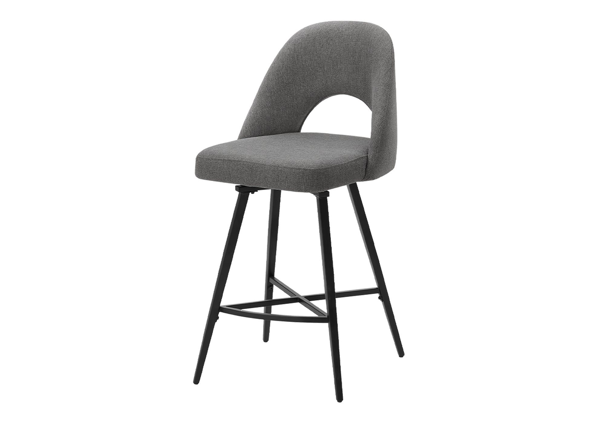 TABOURET DE BAR - 2PCS / 39"H / TISSU GRIS / PIVOTANT – I 1253