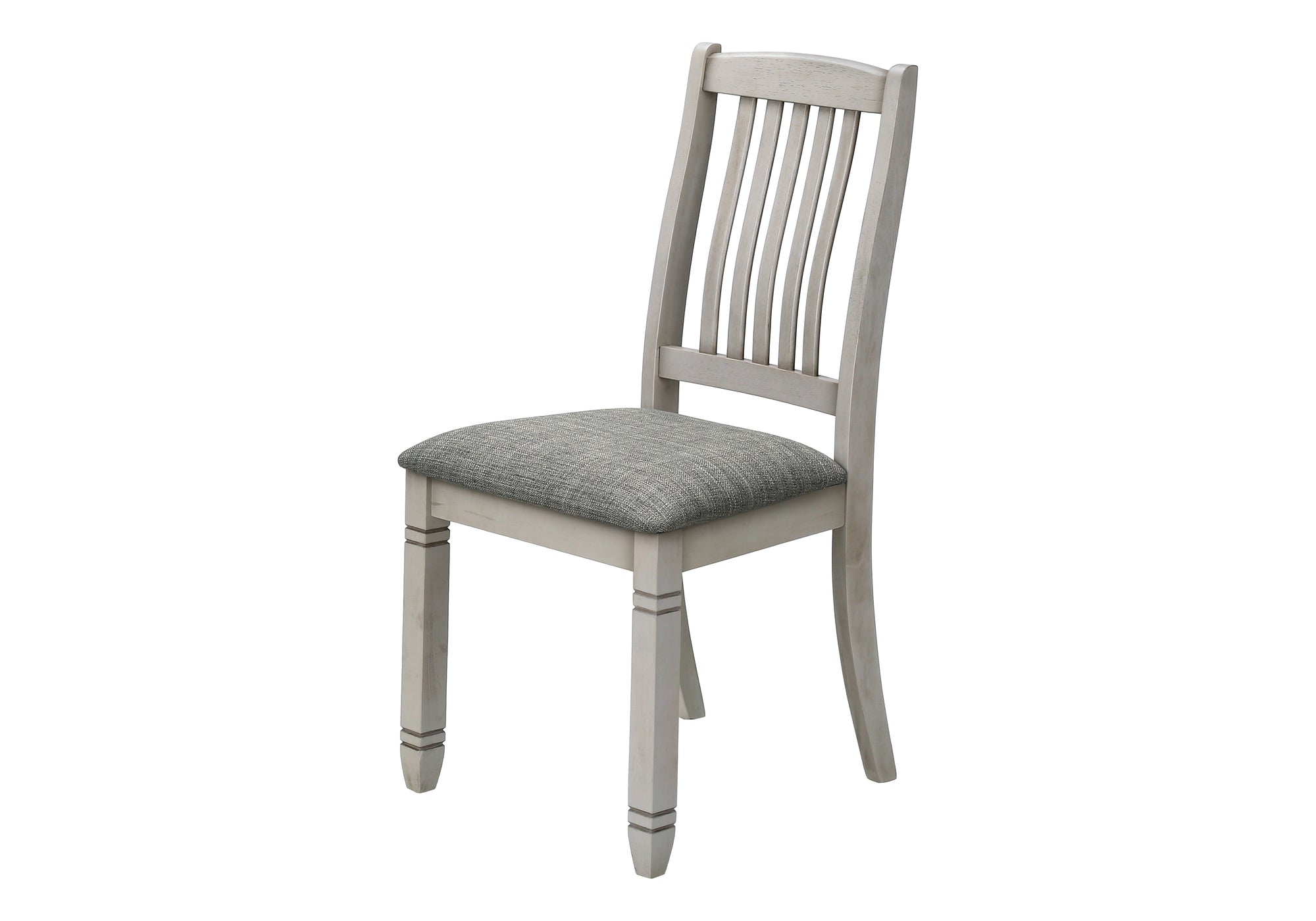 CHAISE - 2PCS - 38"H / REMBOURREE TISSU GRIS – I 1256