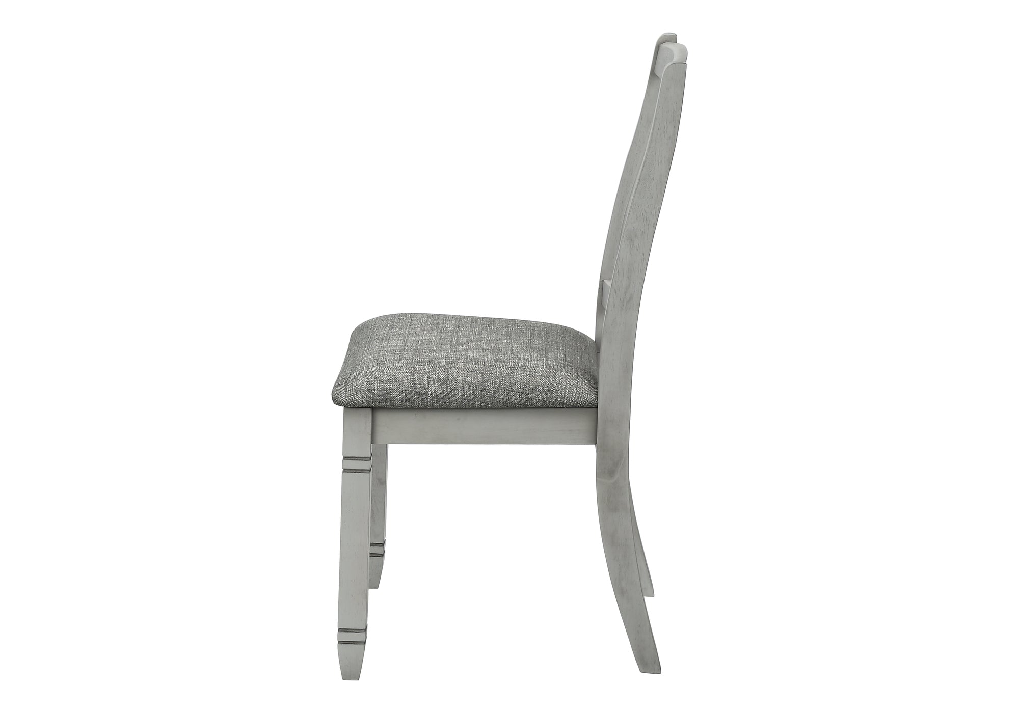 CHAISE - 2PCS - 38"H / REMBOURREE TISSU GRIS – I 1256