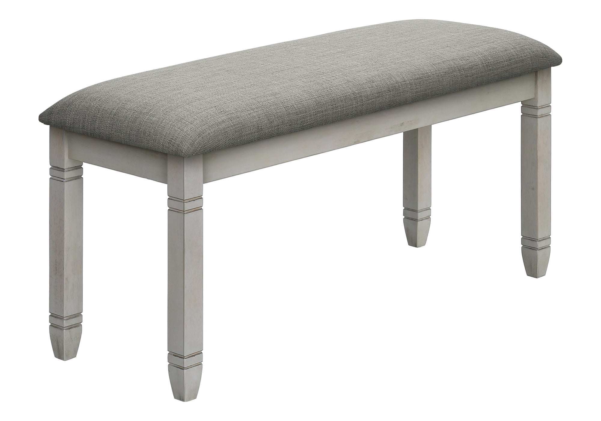 BANC - 41"L / REMBOURREE TISSU GRIS – I 1257