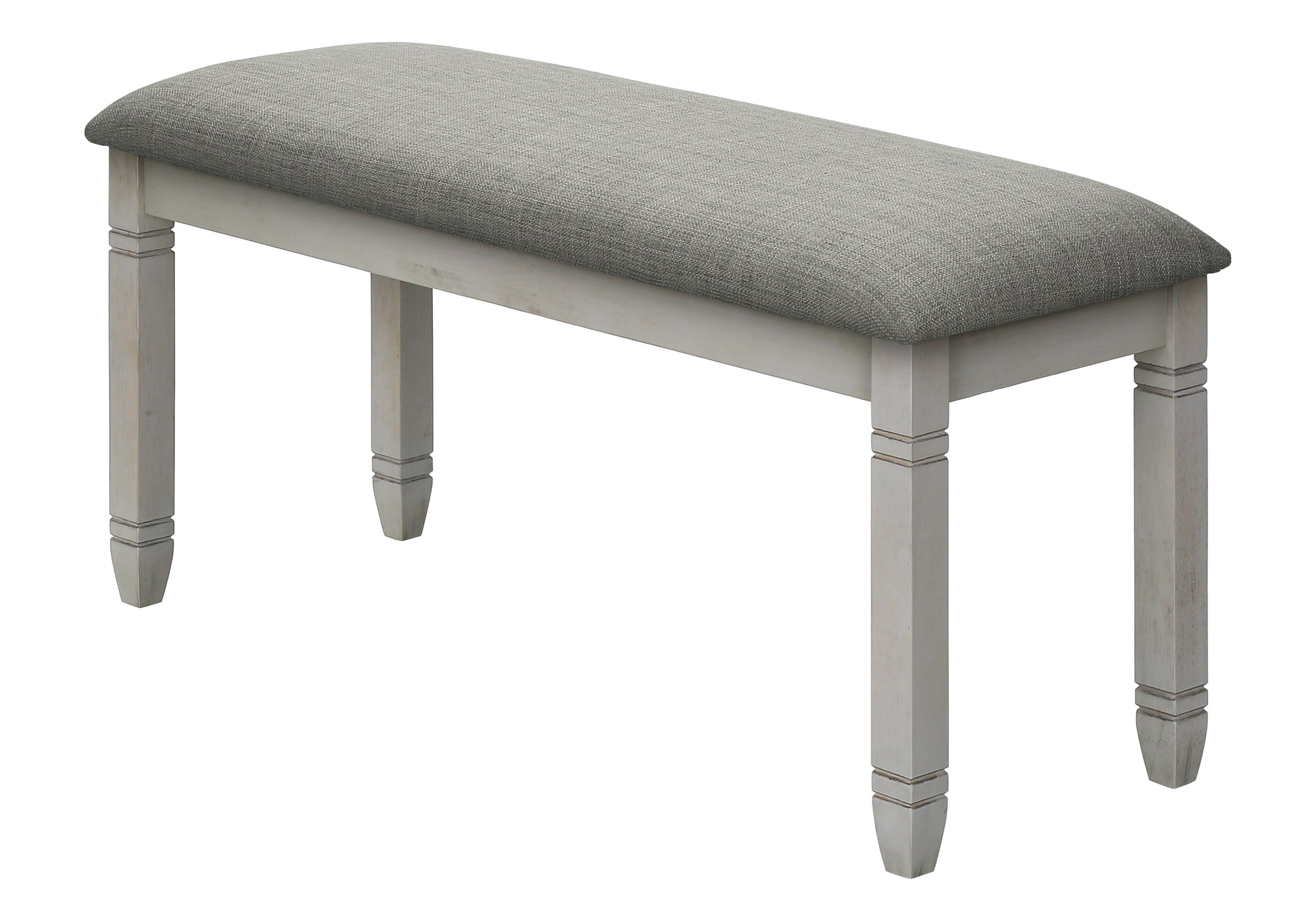 BANC - 41"L / REMBOURREE TISSU GRIS – I 1257