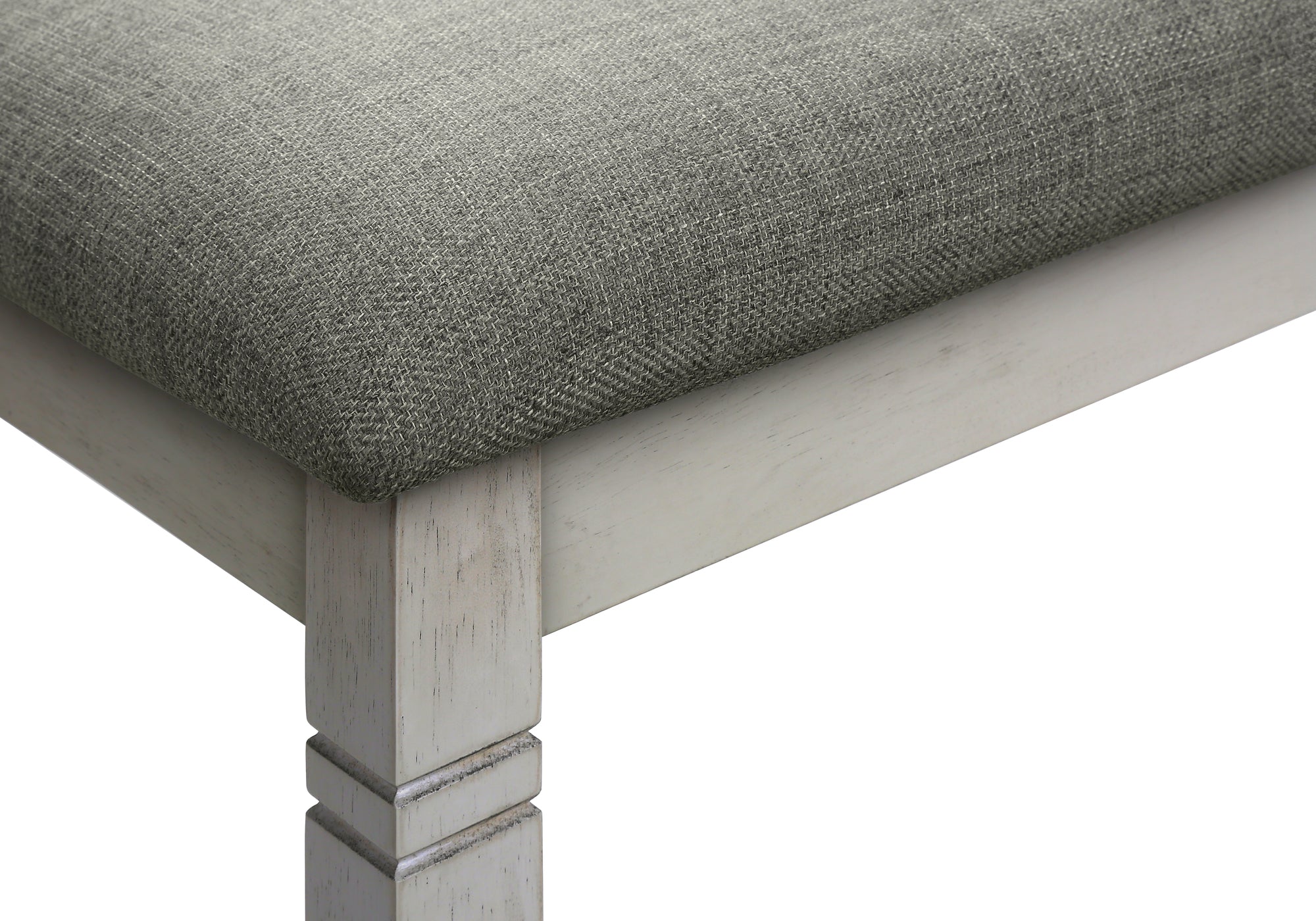 BANC - 41"L / REMBOURREE TISSU GRIS – I 1257