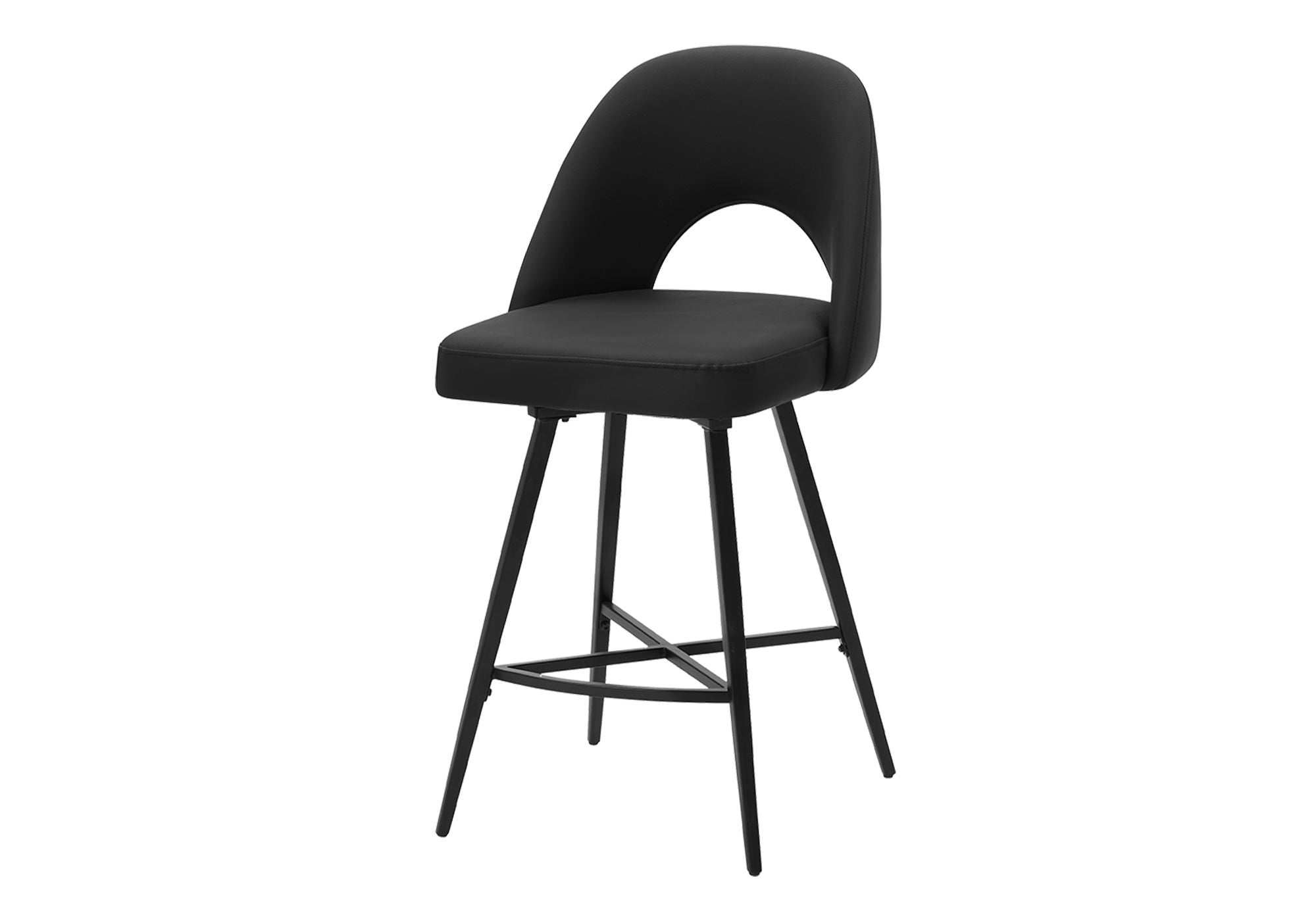 TABOURET DE BAR - 2PCS / 39"H / PU NOIR / PIVOTANT – I 1258