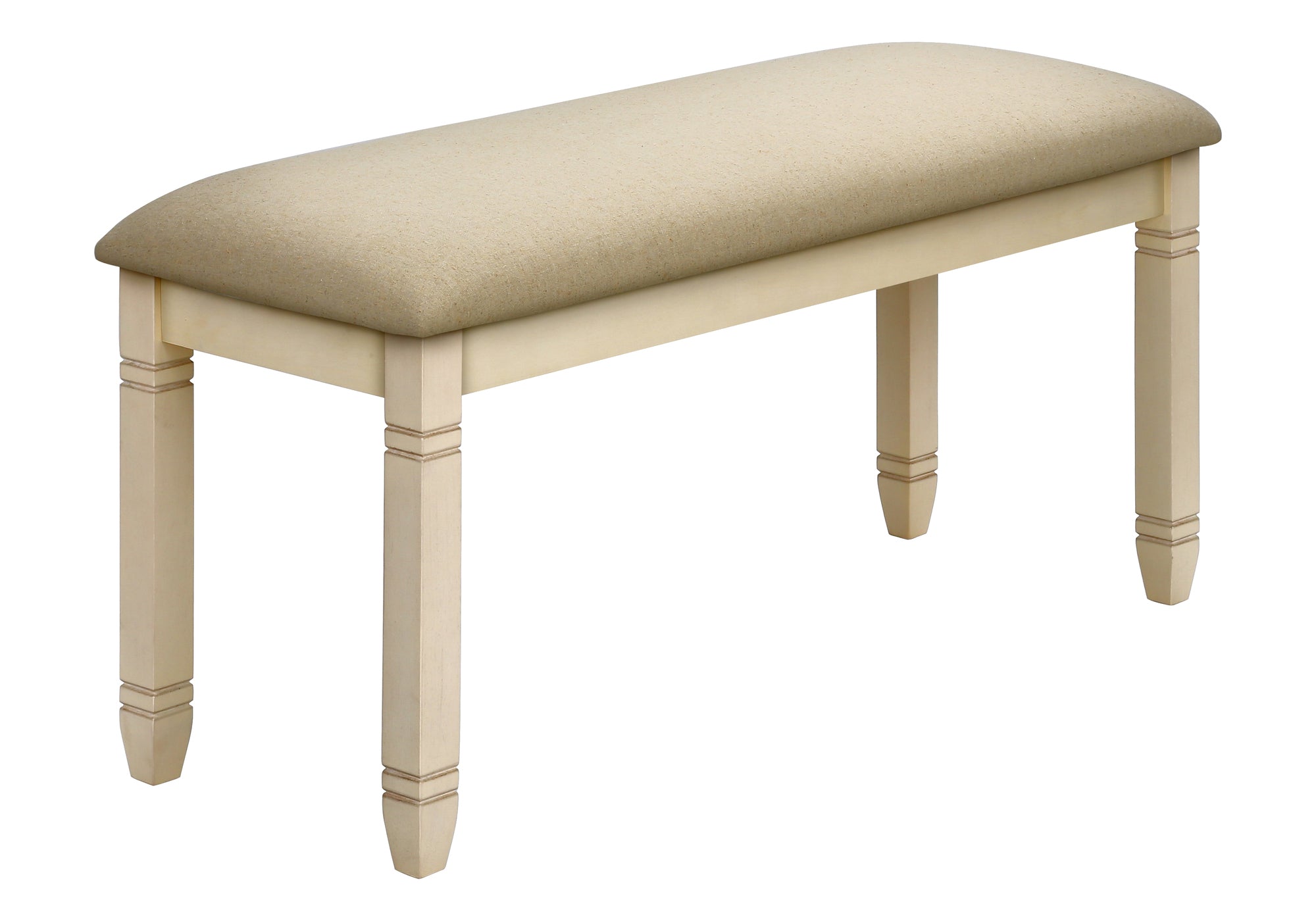 BANC - 41"L / REMBOURREE TISSU BEIGE – I 1266