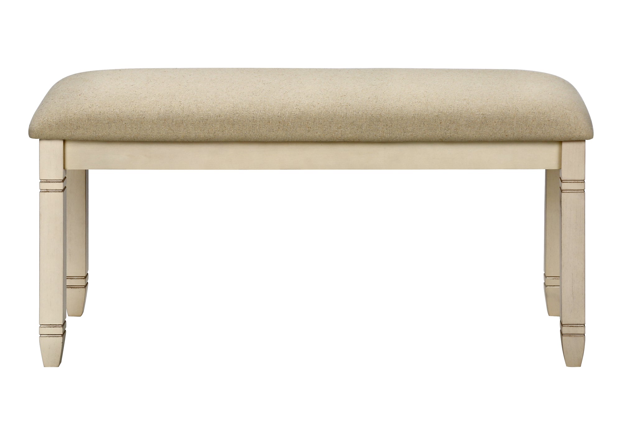 BANC - 41"L / REMBOURREE TISSU BEIGE – I 1266