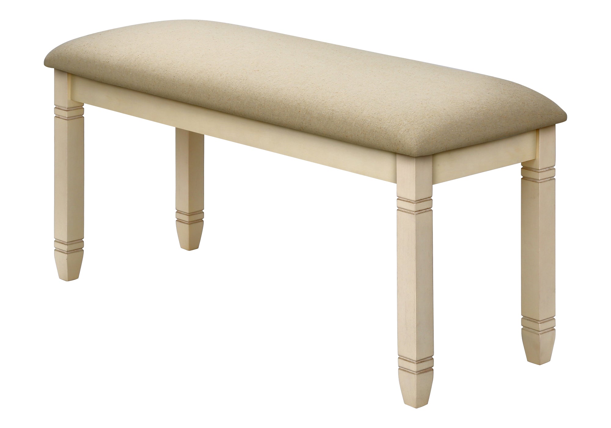 BANC - 41"L / REMBOURREE TISSU BEIGE – I 1266
