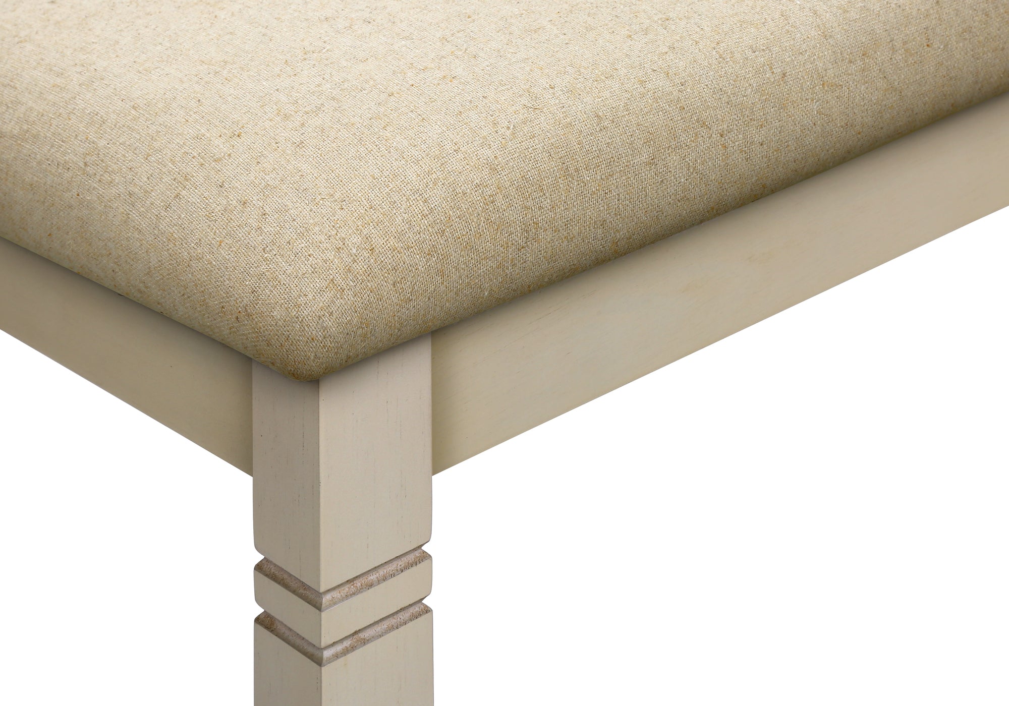 BANC - 41"L / REMBOURREE TISSU BEIGE – I 1266