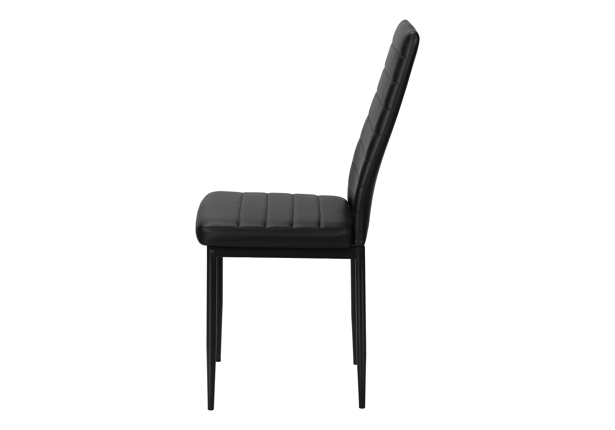 CHAISE - 2PCS / 39"H / SIMILI-CUIR NOIR / METAL – I 1270