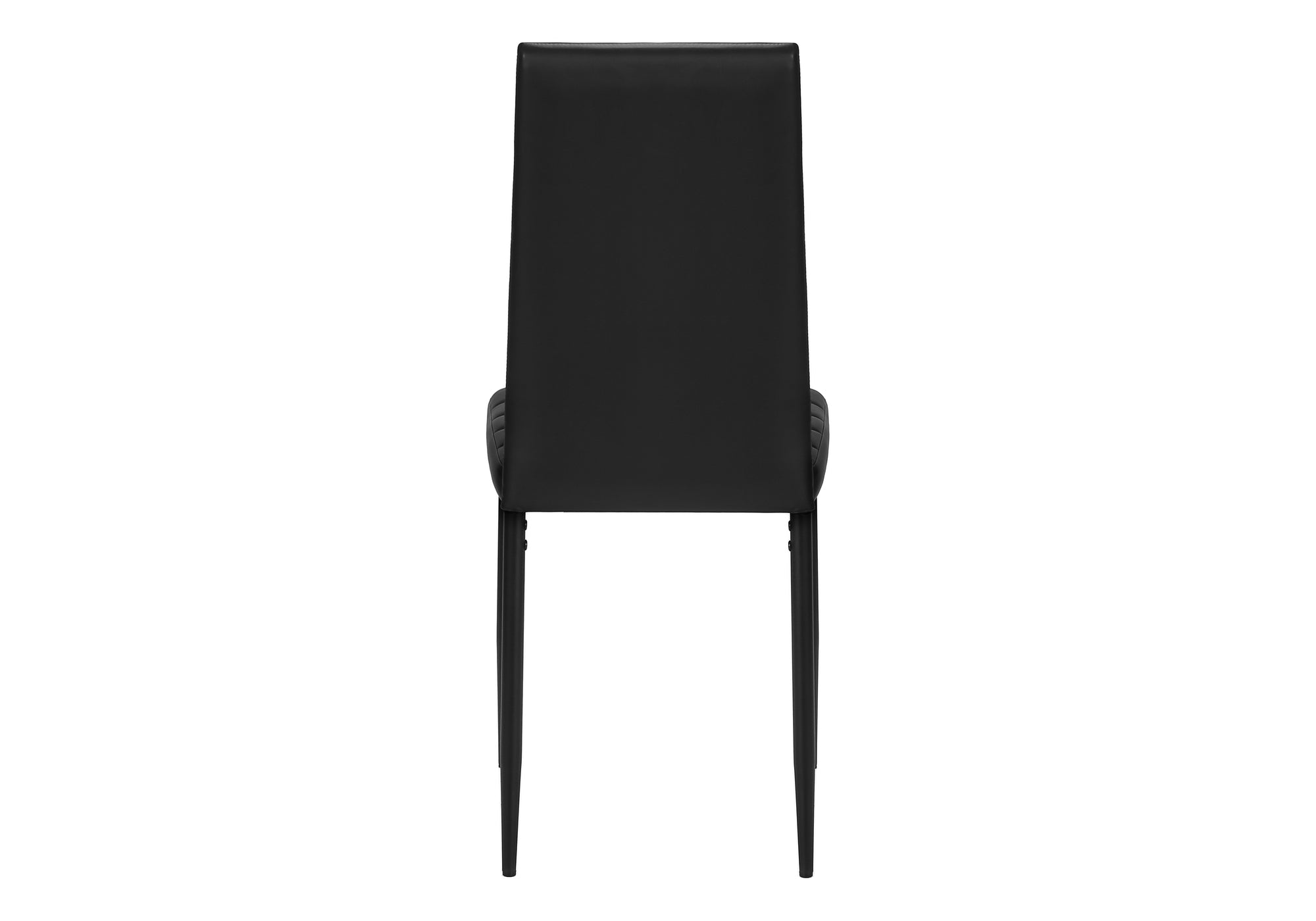 CHAISE - 2PCS / 39"H / SIMILI-CUIR NOIR / METAL – I 1270