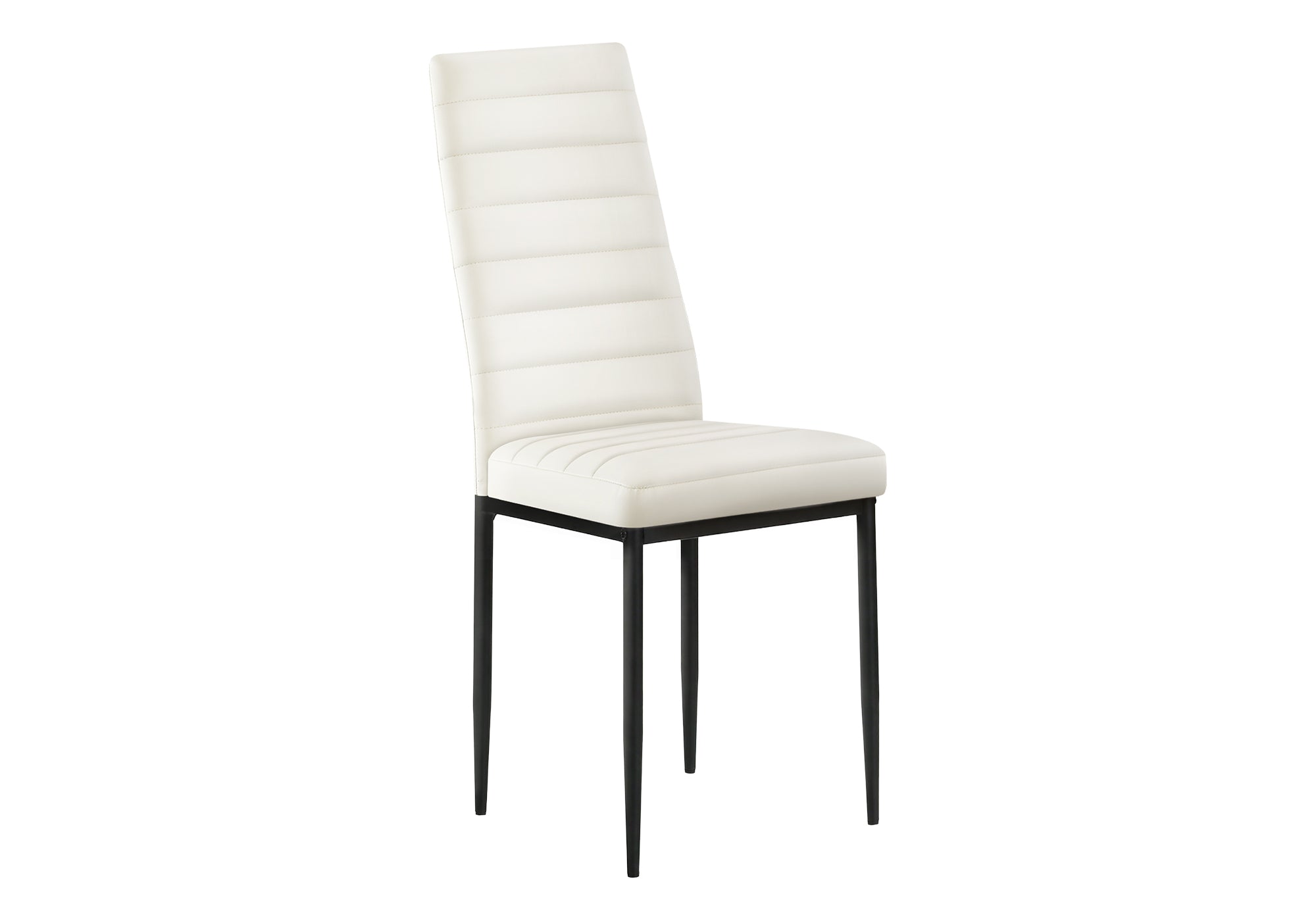 CHAISE - 2PCS / 39"H / SIMILI-CUIR BLANC / METAL – I 1271