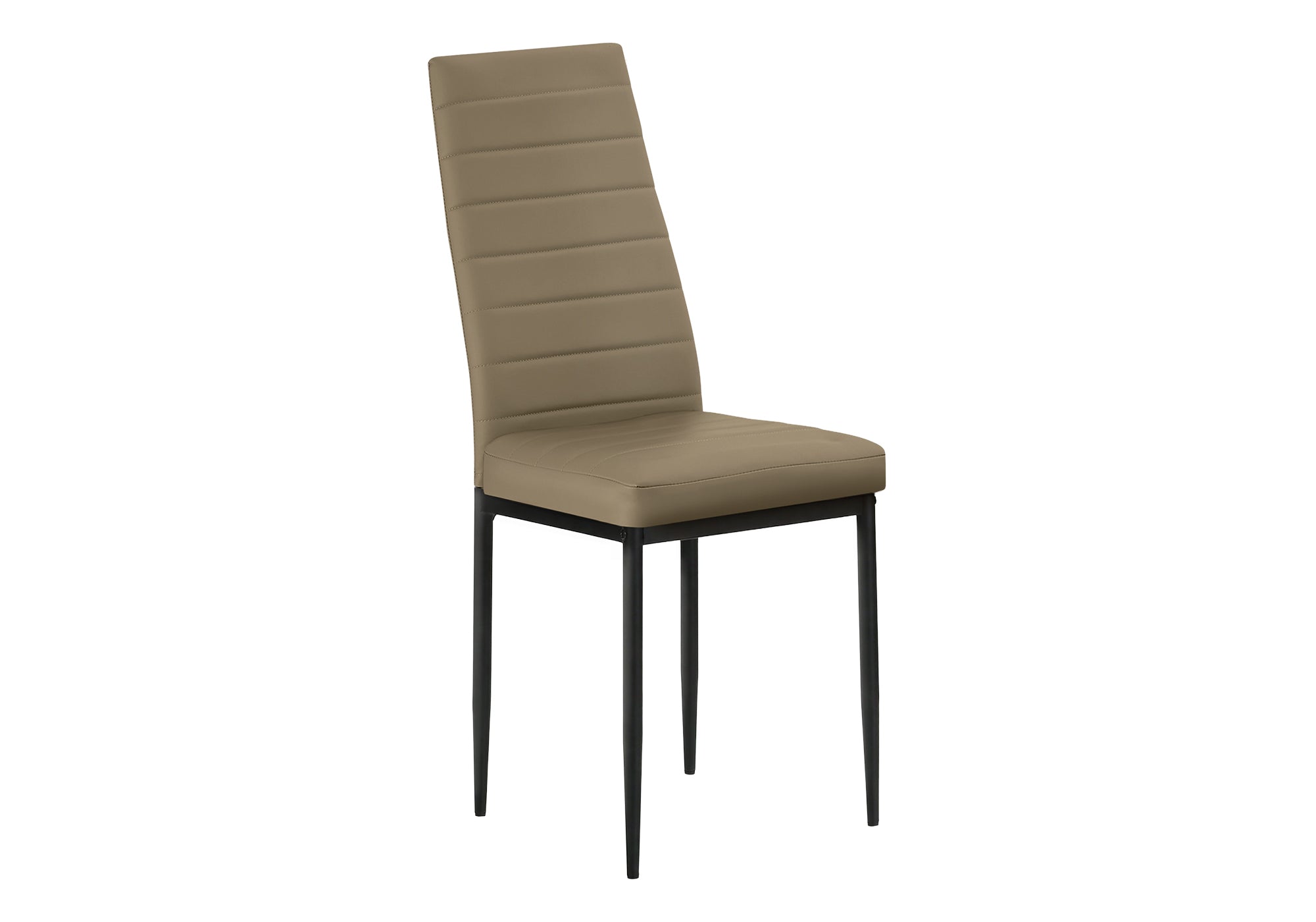 CHAISE - 2PCS / 39"H / SIMILI-CUIR TAUPE FONCE / METAL – I 1273