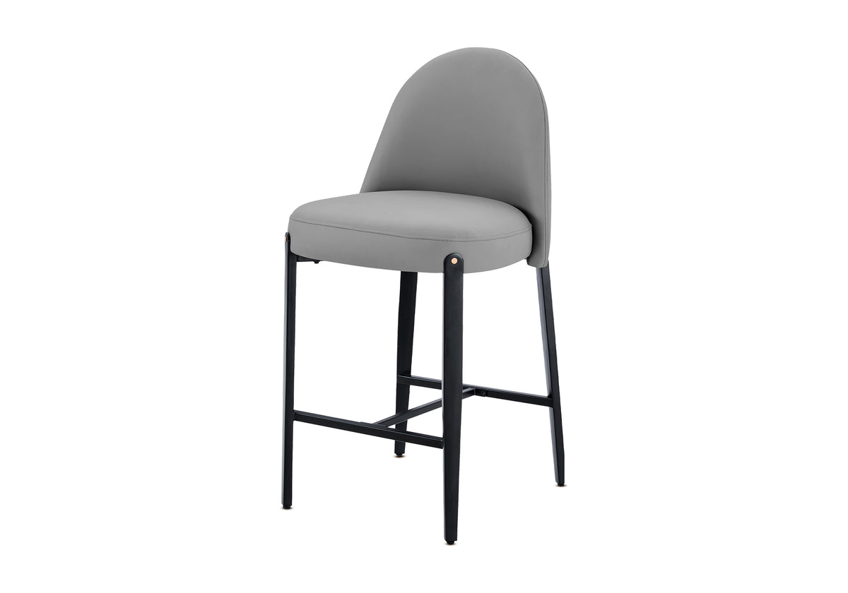 TABOURET DE BAR - 2PCS / 39"H / PU GRIS / HAUTEUR COMPTOIR – I 1293