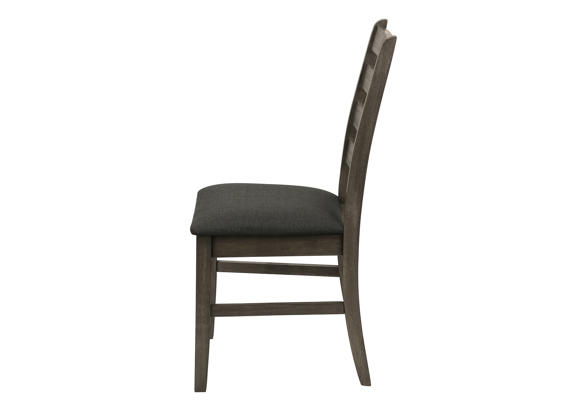 CHAISE - 2PCS - 38"H / REMBOURREE TISSU GRIS FONCE – I 1347
