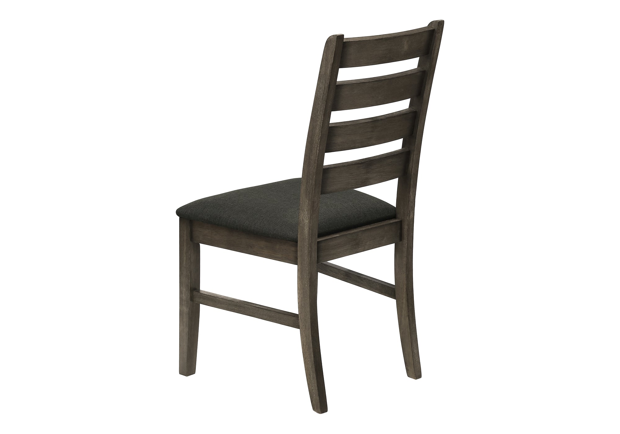 CHAISE - 2PCS - 38"H / REMBOURREE TISSU GRIS FONCE – I 1347