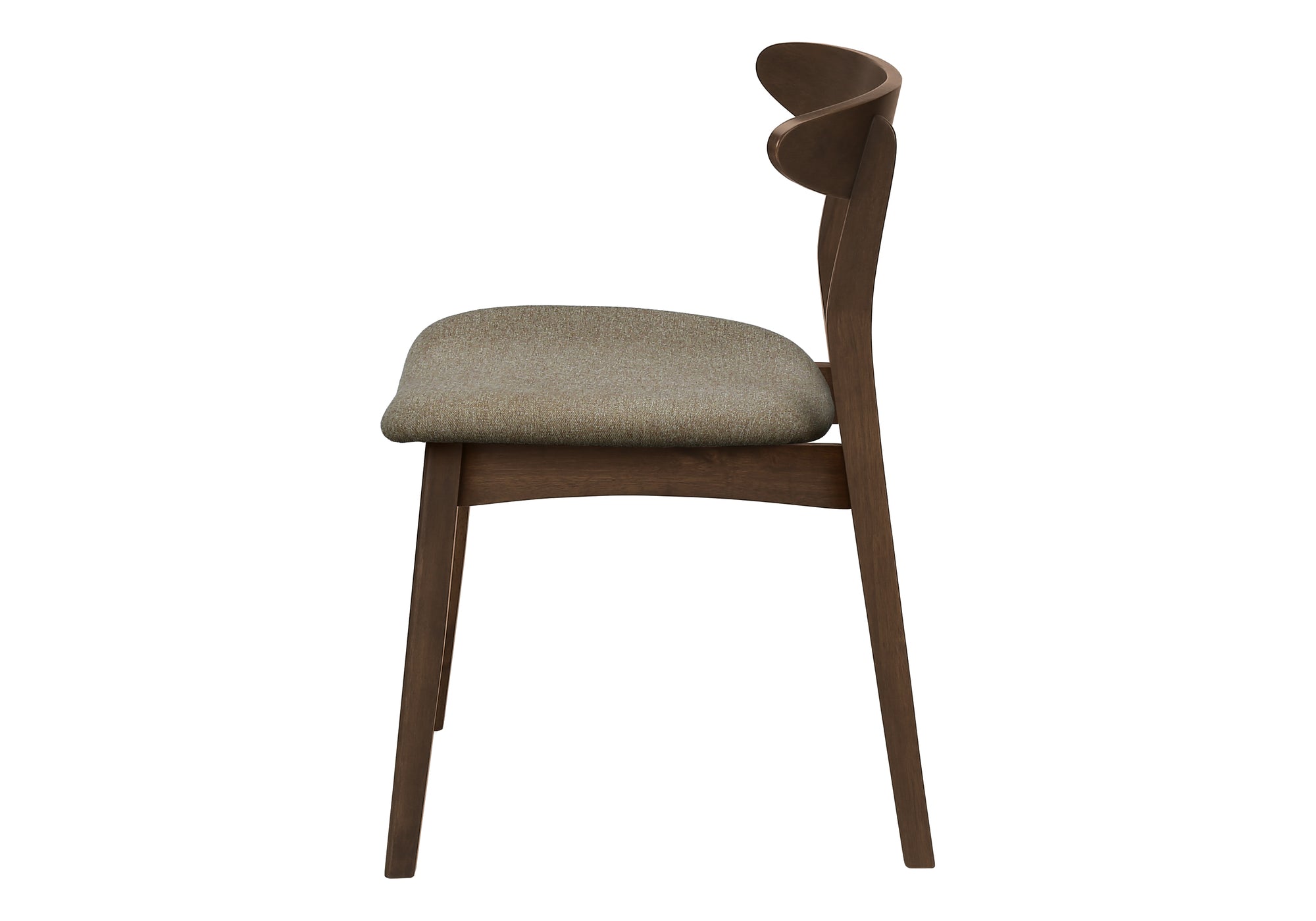 CHAISE - 2PCS - 30"H /  NOYER BRUN / SIEGE TISSU BEIGE – I 1365