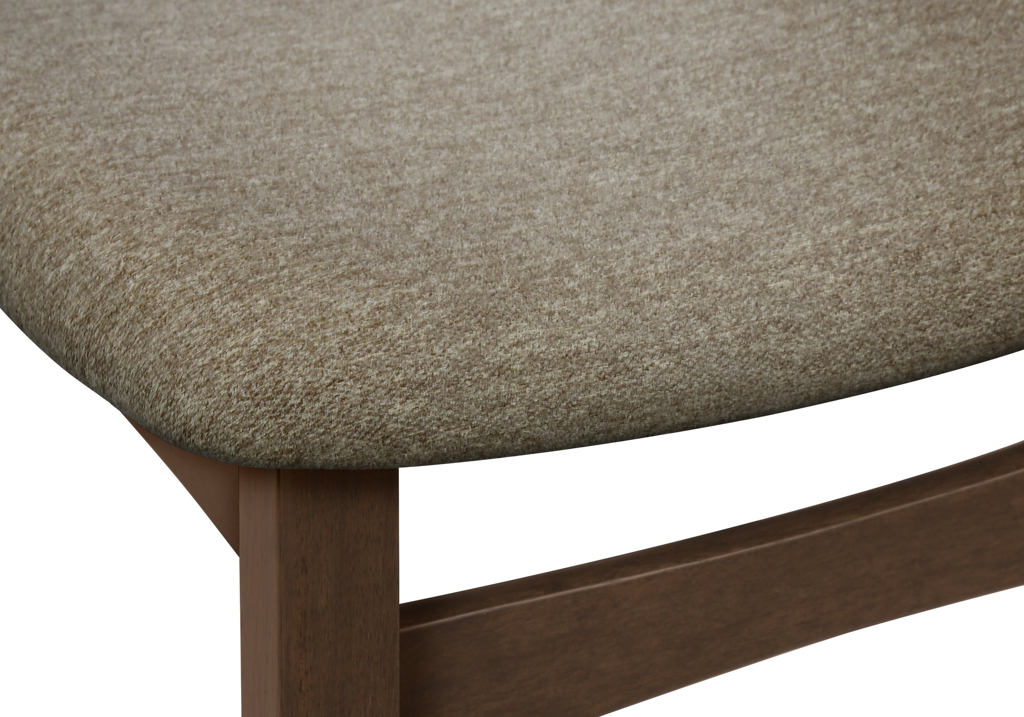 CHAISE - 2PCS - 30"H /  NOYER BRUN / SIEGE TISSU BEIGE – I 1365