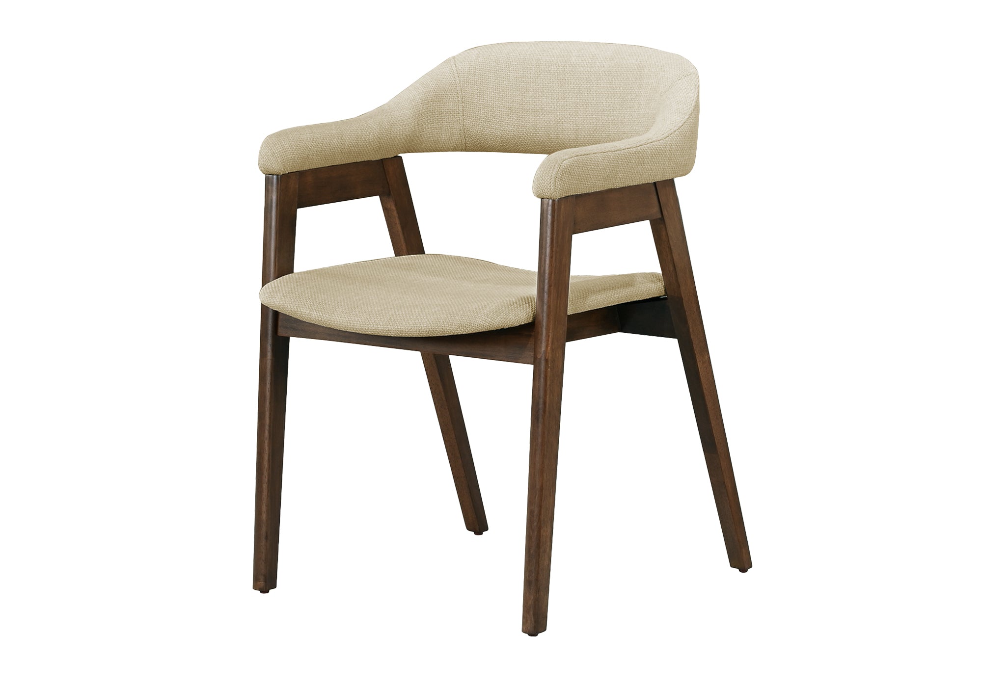 CHAISE - 2PCS - 32"H /  NOYER BRUN / SIEGE TISSU SABLE – I 1367