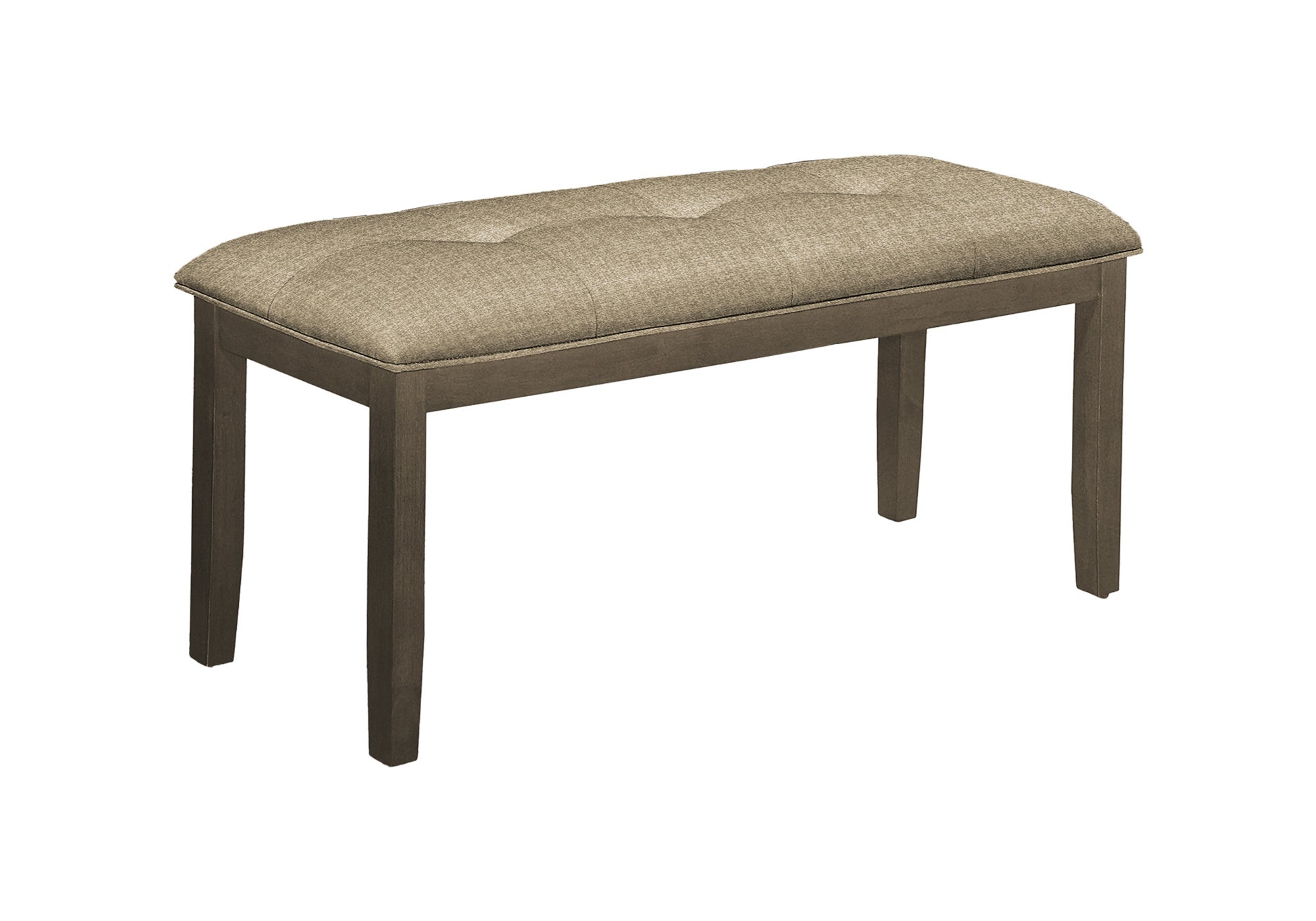 BANC - 44"L / GRIS / SIEGE TISSU BRUN – I 1379