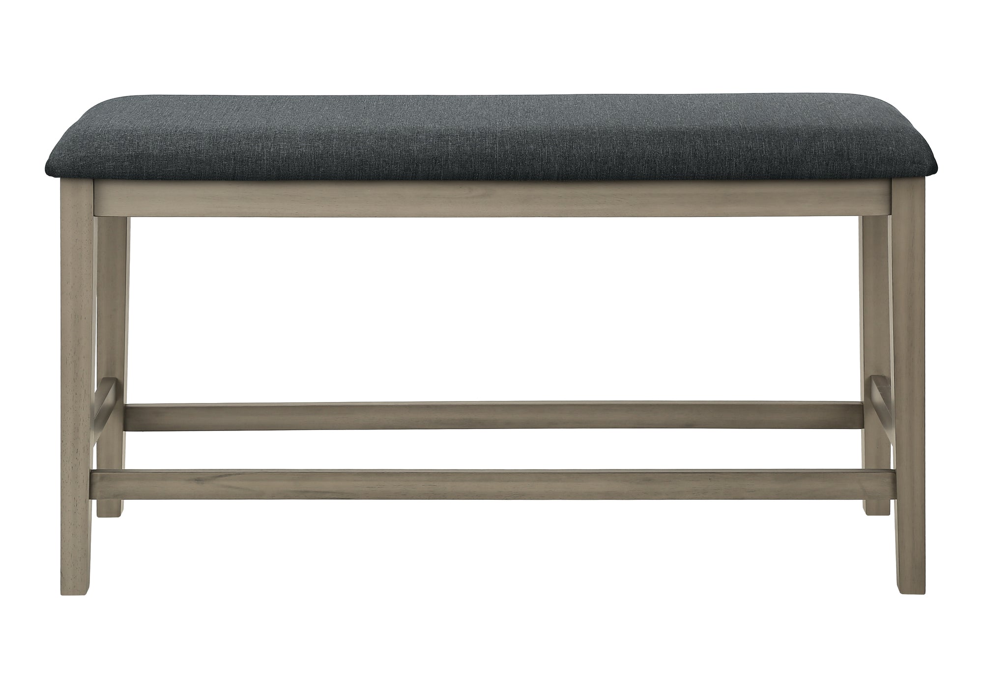 BANC - 46"L / GRIS ANTIQUE / SIEGE TISSU NOIR – I 1383
