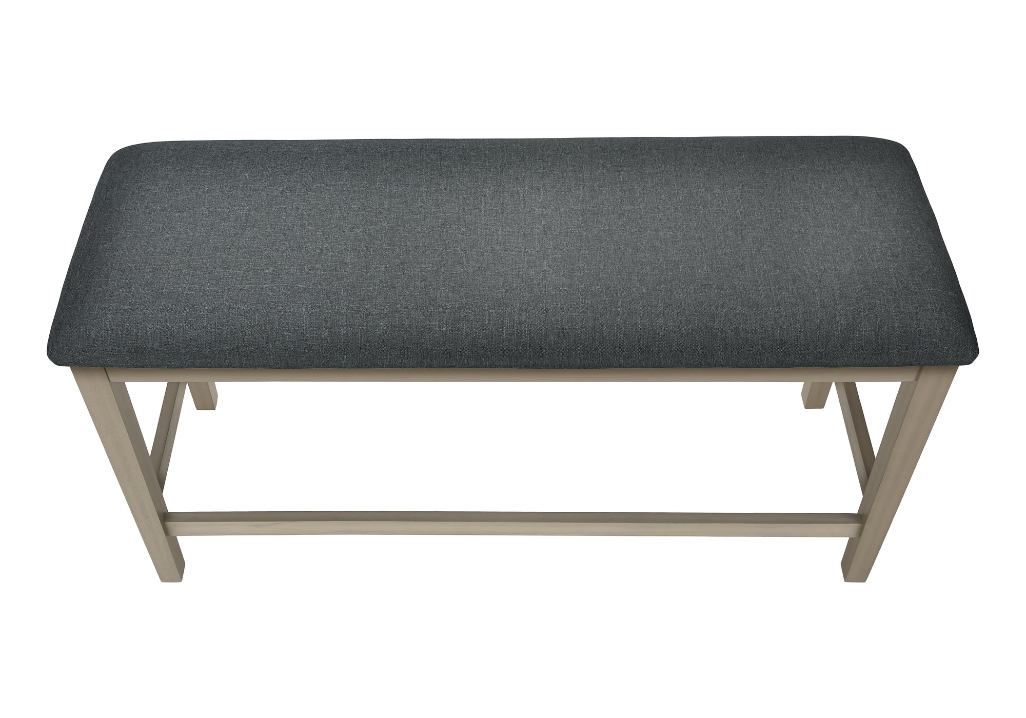 BANC - 46"L / GRIS ANTIQUE / SIEGE TISSU NOIR – I 1383