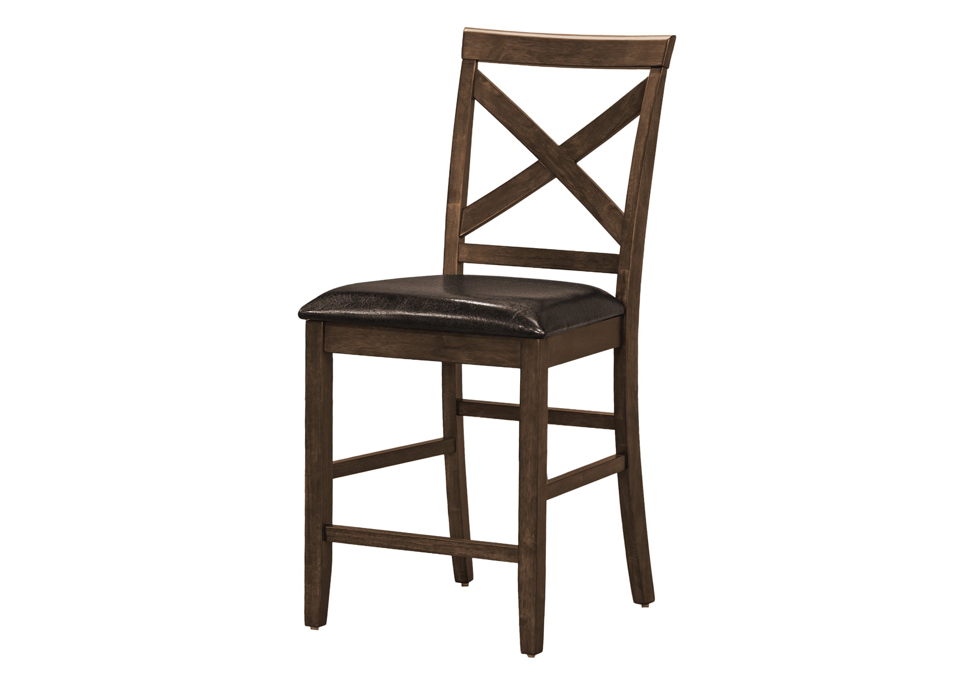 CHAISE - 2PCS - 42"H / NOYER FONCE HAUTEUR COMPTOIR – I 1388