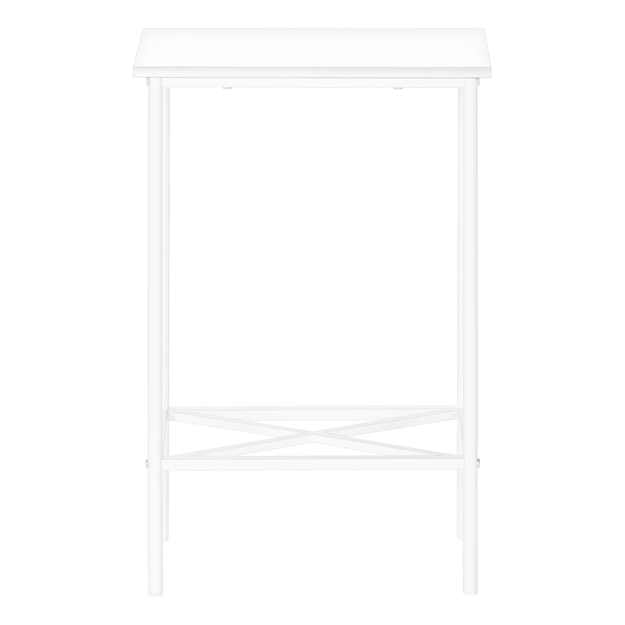 TABLE DE CHEVET - 24"H / BLANC / METAL BLANC – I 2079.