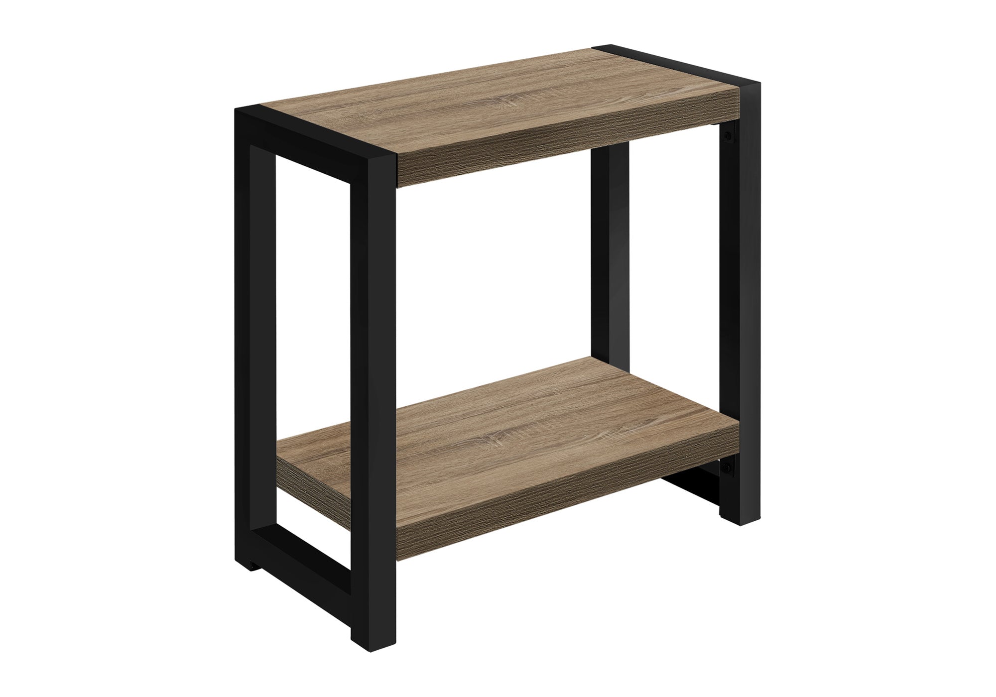 TABLE DE CHEVET - 22"H / TAUPE FONCE / METAL NOIR – I 2083.