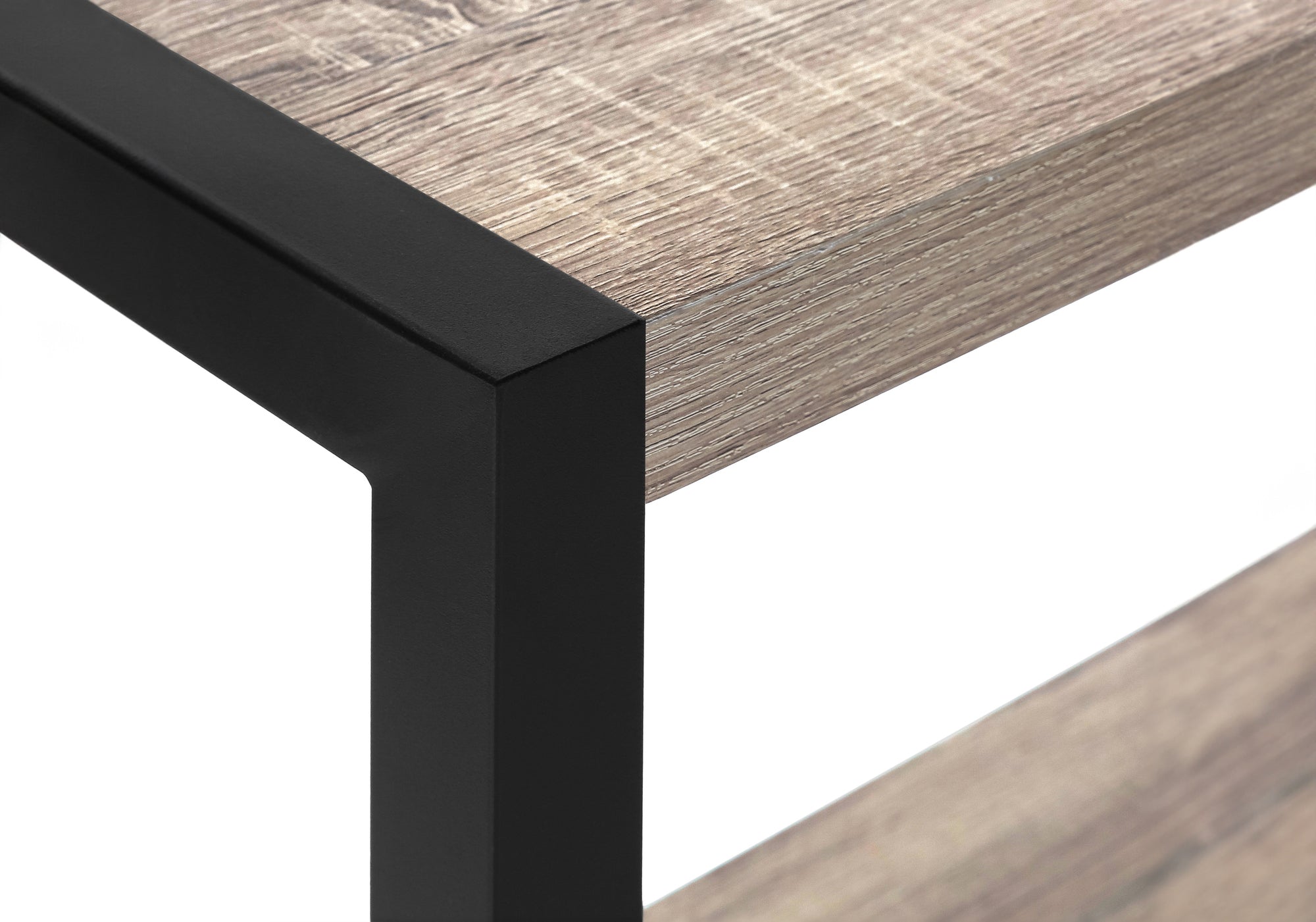 TABLE DE CHEVET - 22"H / TAUPE FONCE / METAL NOIR – I 2083.