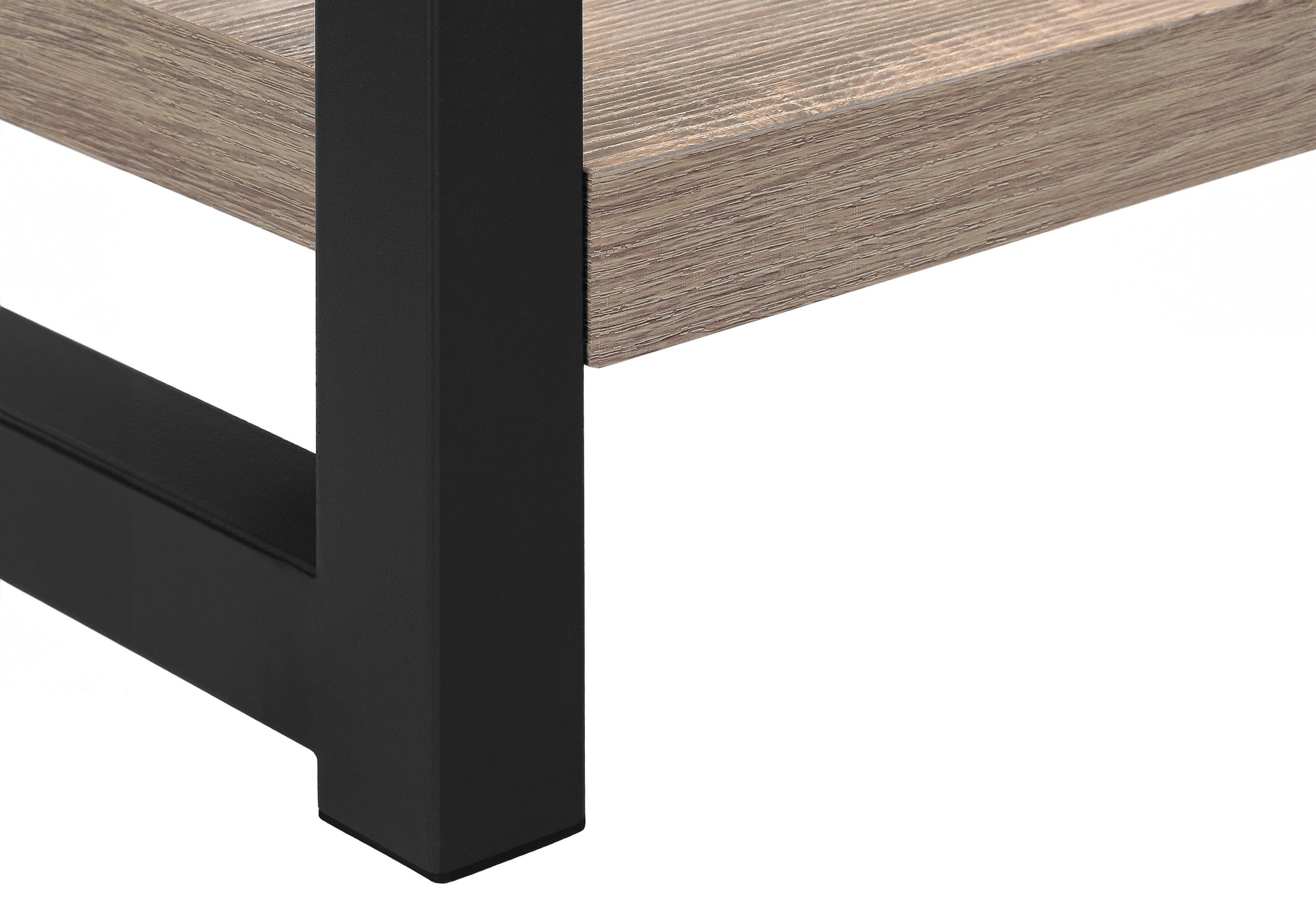 TABLE DE CHEVET - 22"H / TAUPE FONCE / METAL NOIR – I 2083.