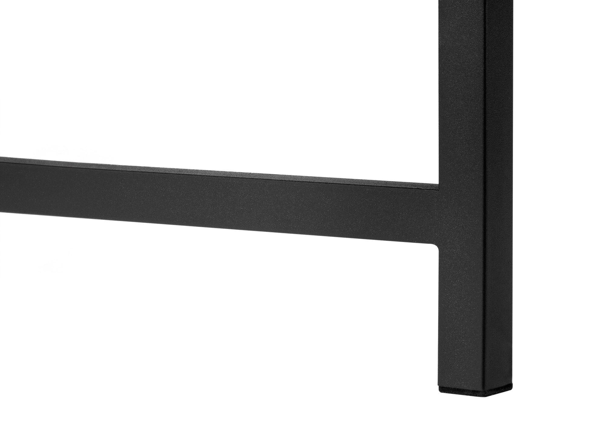 TABLE D'APPOINT - 36"L / MARBRE NOIR / CONSOLE DE COIN – I 2158.