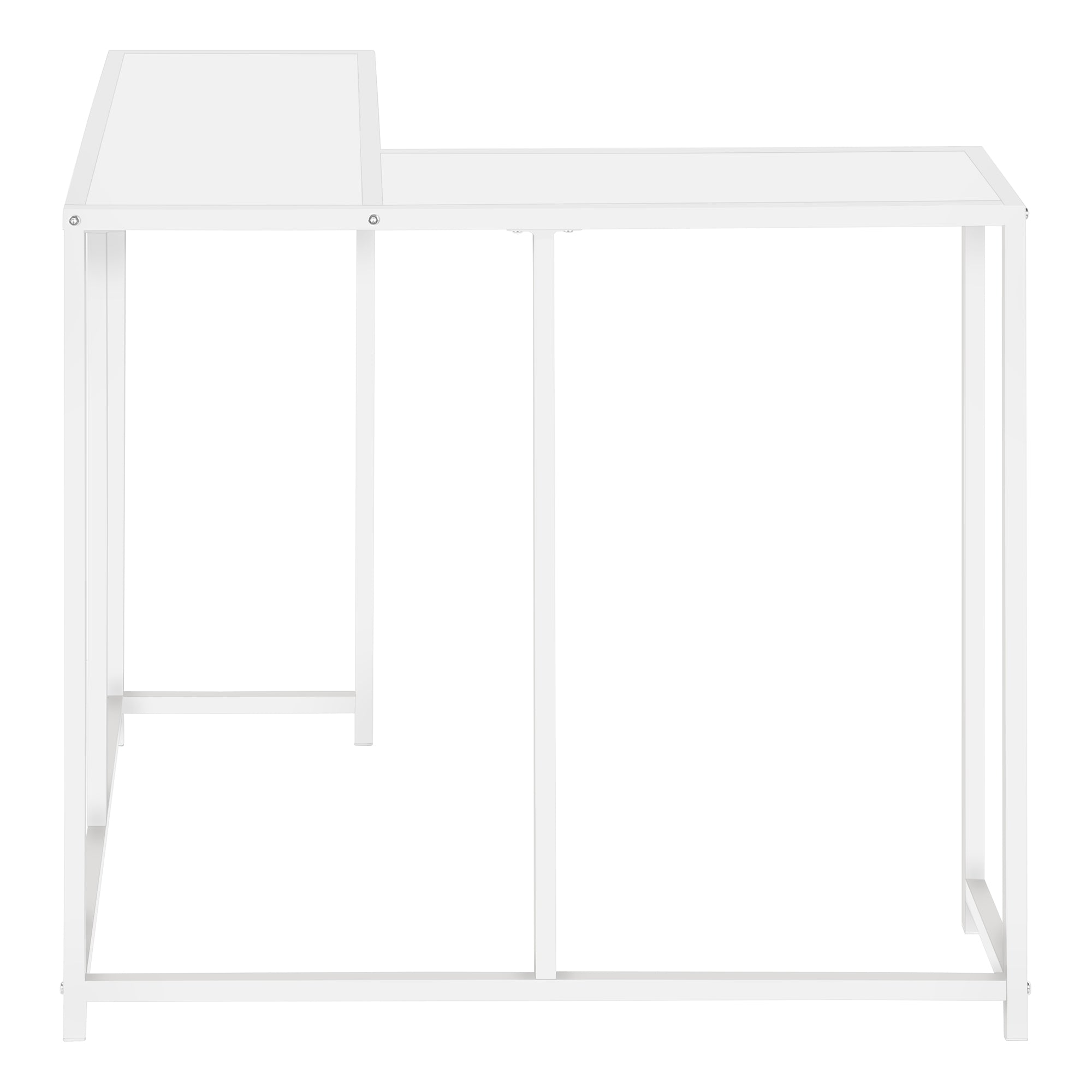 TABLE D'APPOINT - 36"L / BLANC / CONSOLE DE COIN – I 2160.