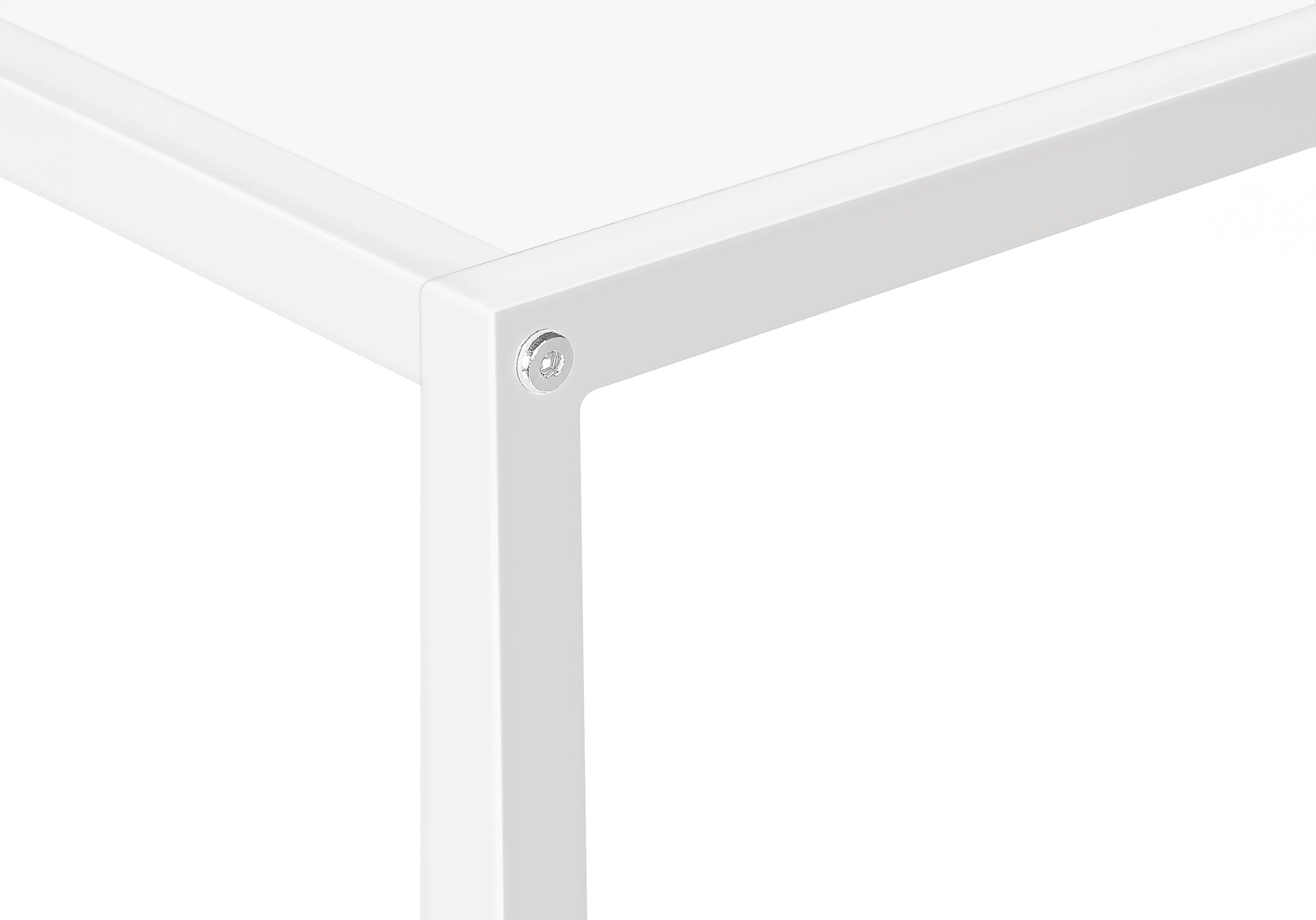 TABLE D'APPOINT - 36"L / BLANC / CONSOLE DE COIN – I 2160.