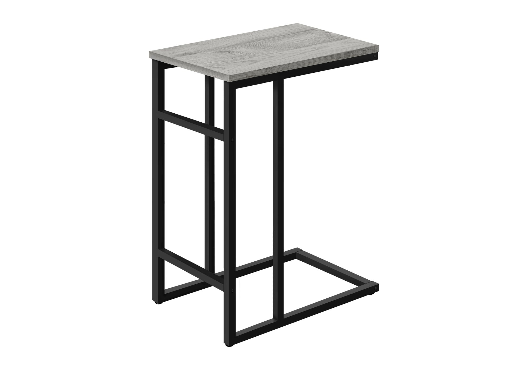 TABLE DE CHEVET - 24"H / GRIS / METAL NOIR – I 2171.