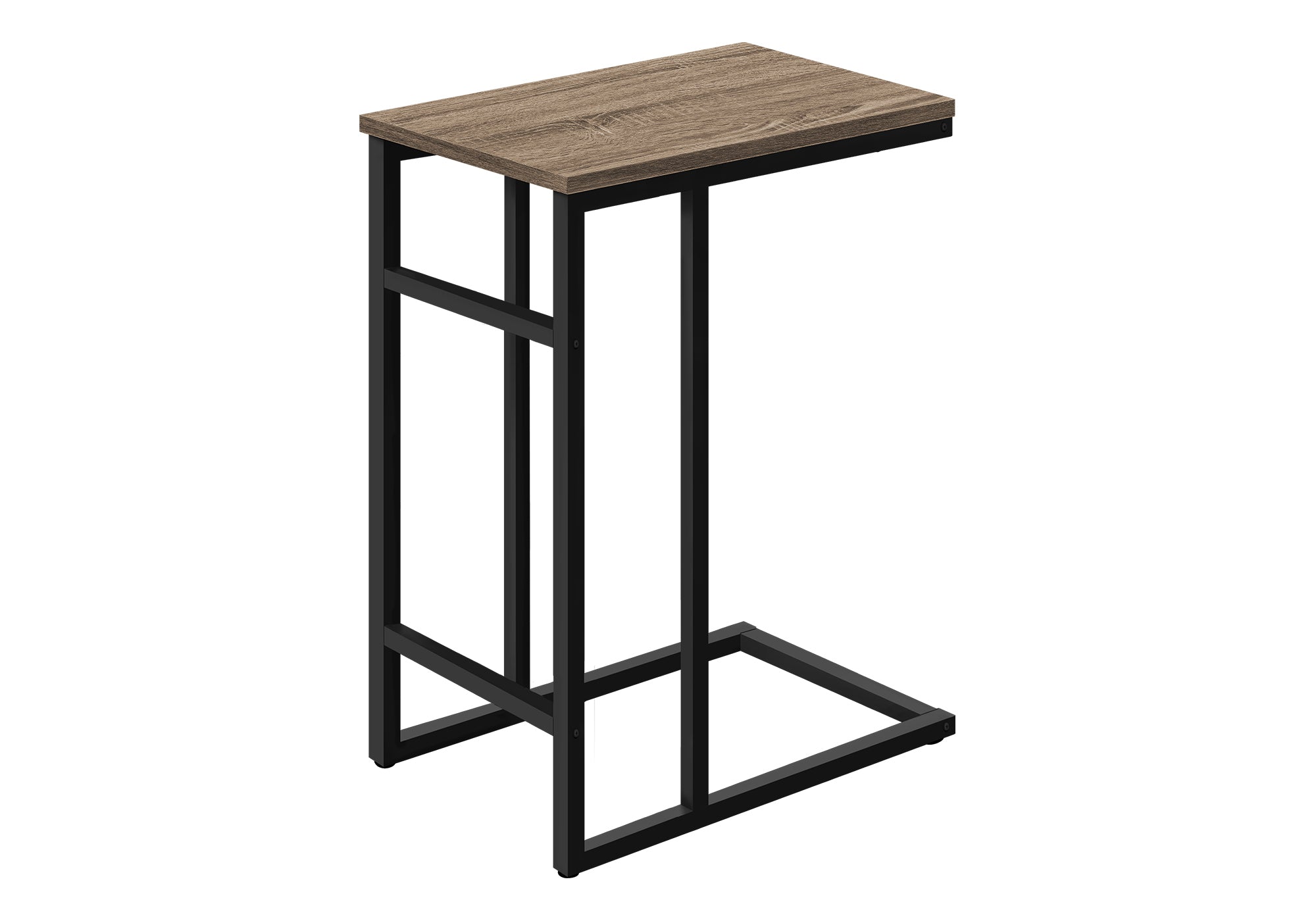 TABLE DE CHEVET - 24"H / TAUPE FONCE / METAL NOIR – I 2172.