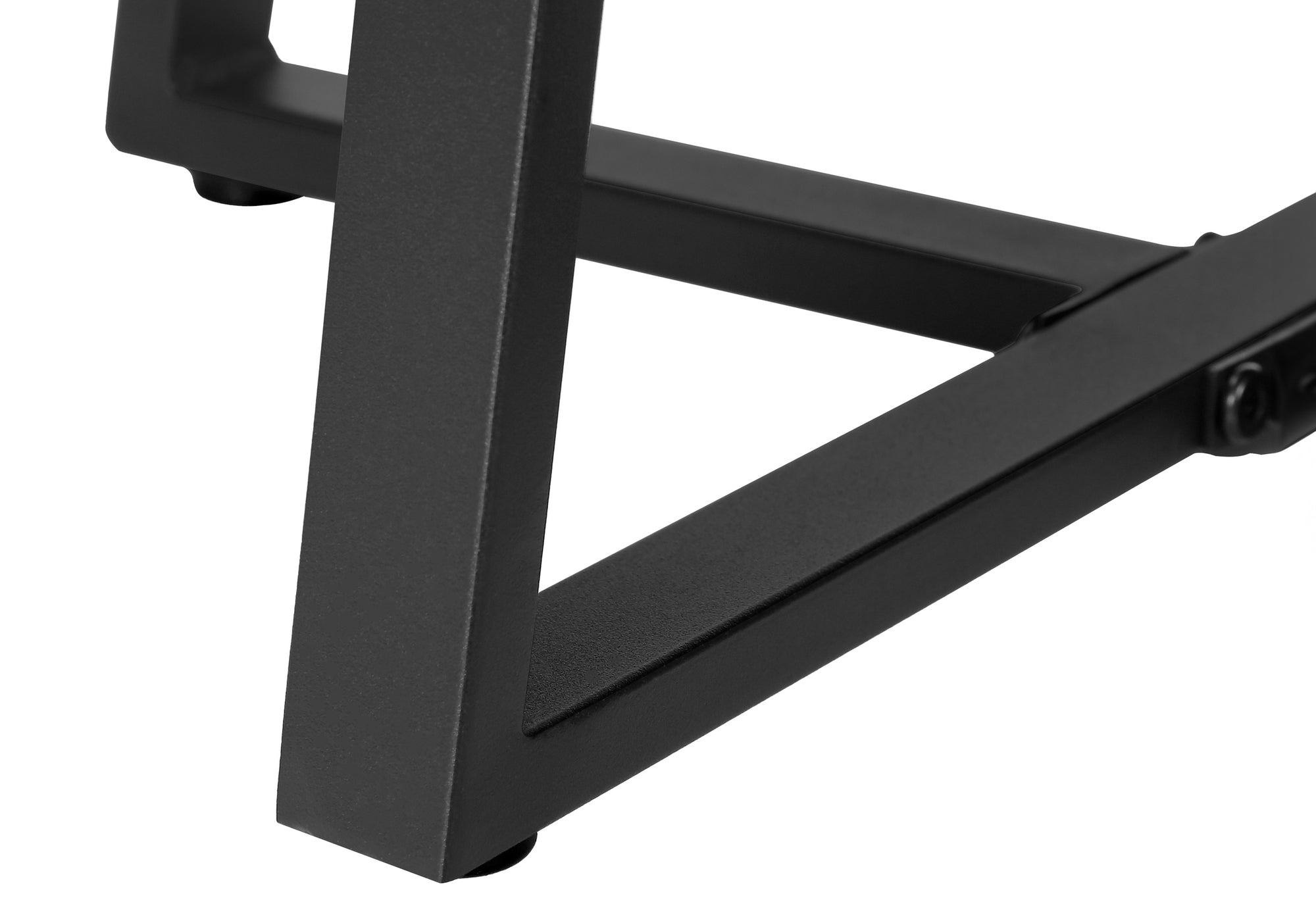 TABLE DE CHEVET - 22"H / MARBRE NOIR / METAL NOIR – I 2179.