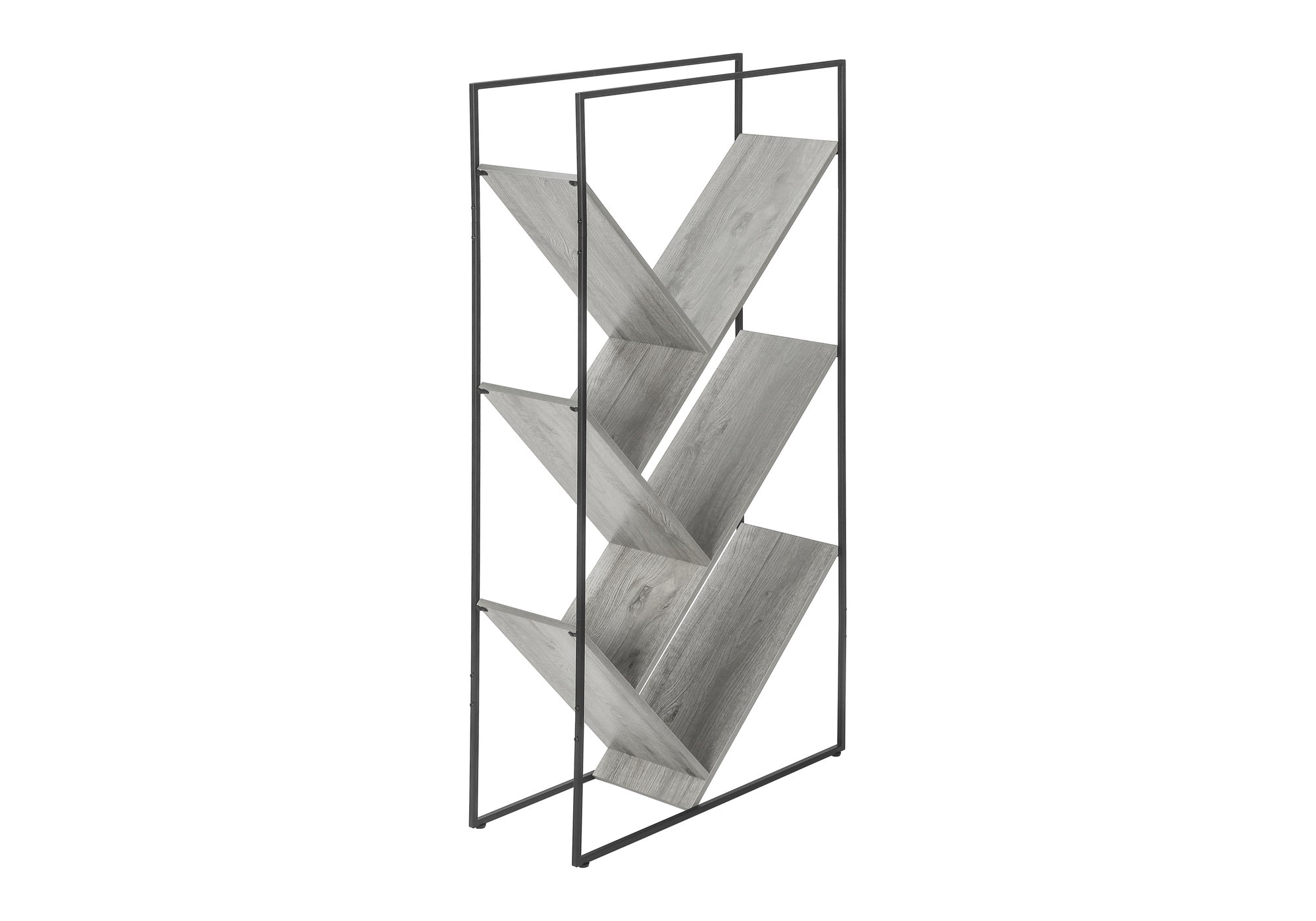 ETAGERE - 60"H / GRIS / METAL NOIR – I 2200.