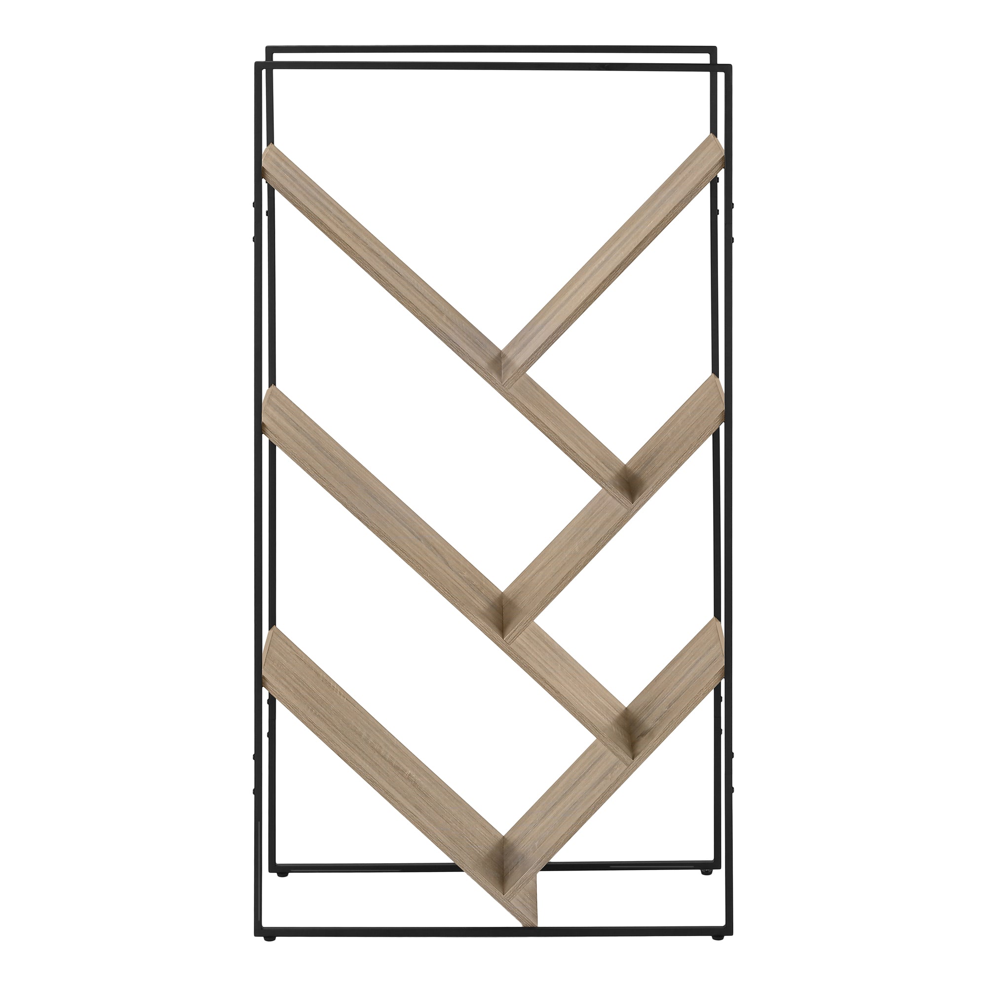 ETAGERE - 60"H / TAUPE FONCE / METAL NOIR – I 2201.