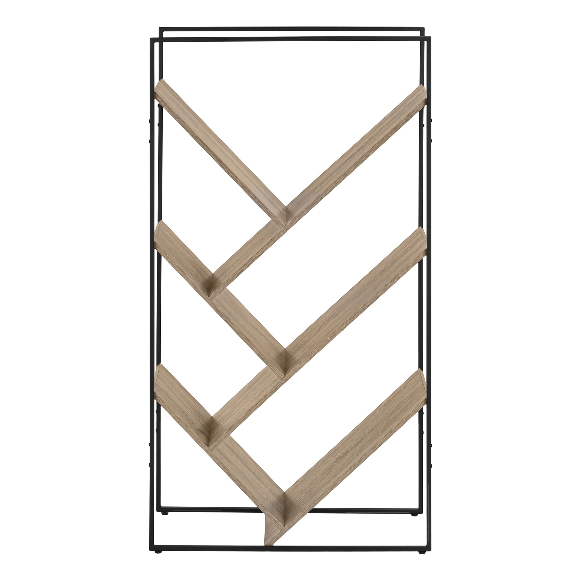 ETAGERE - 60"H / TAUPE FONCE / METAL NOIR – I 2201.