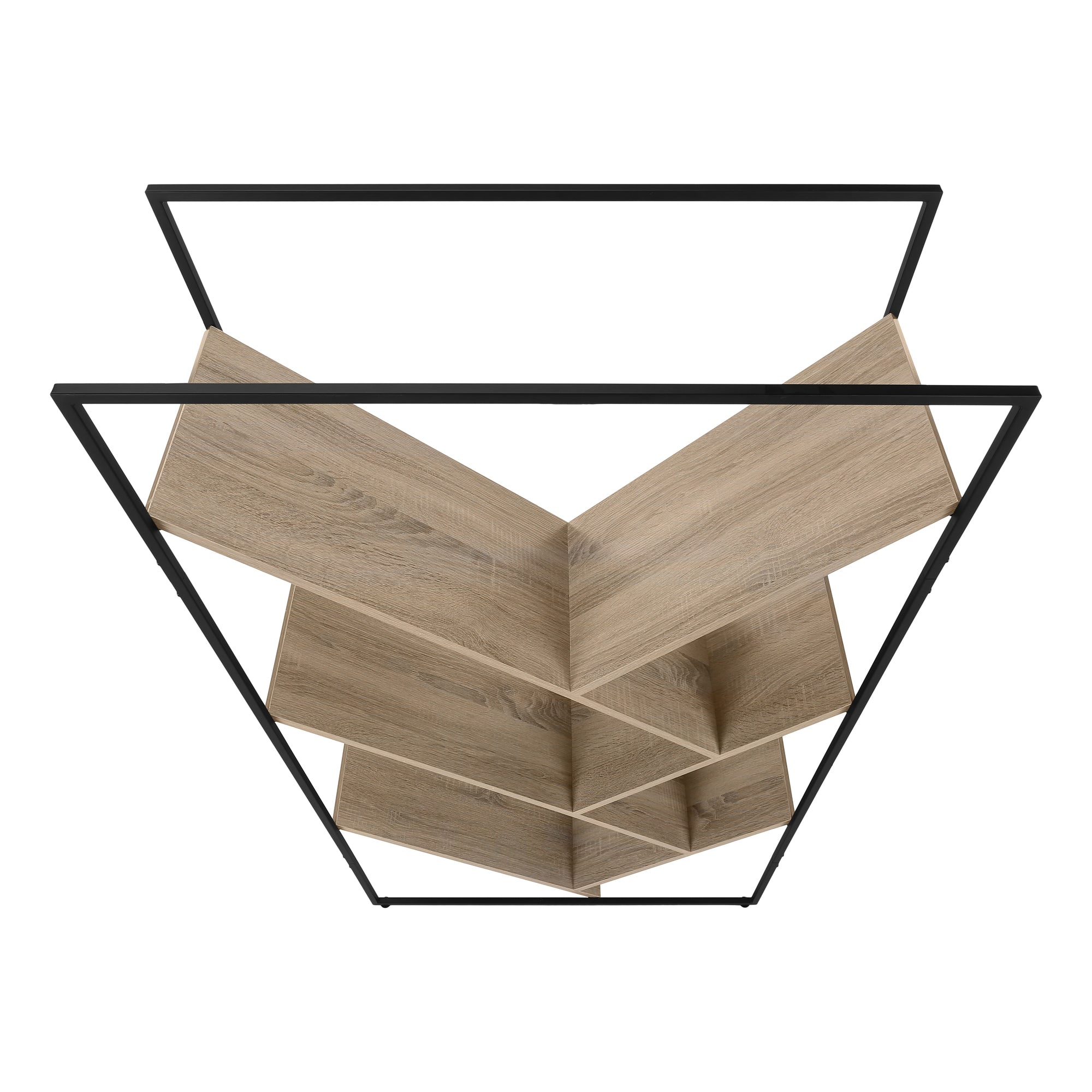 ETAGERE - 60"H / TAUPE FONCE / METAL NOIR – I 2201.