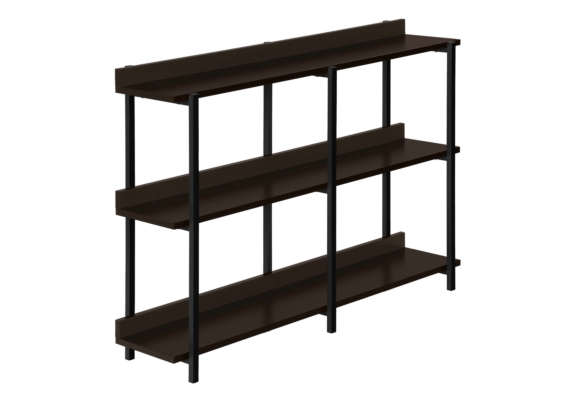 TABLE D'APPOINT - 48"L / CONSOLE ESPRESSO / METAL NOIR – I 2215.