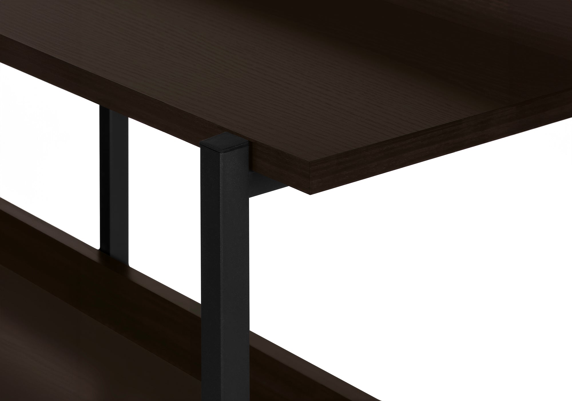 TABLE D'APPOINT - 48"L / CONSOLE ESPRESSO / METAL NOIR – I 2215.