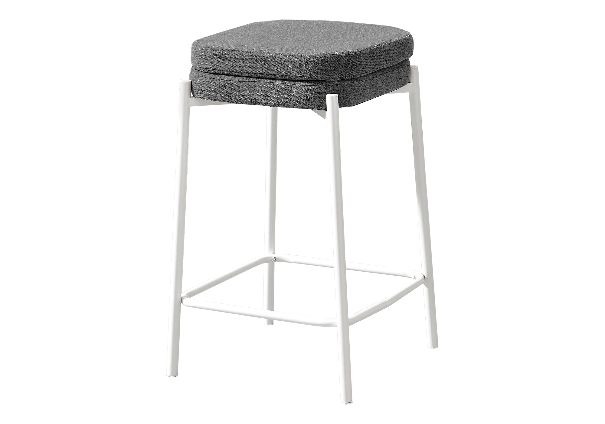 TABOURET DE BAR - 2PCS / GRIS / BLANC HAUTEUR COMPTOIR – I 2227