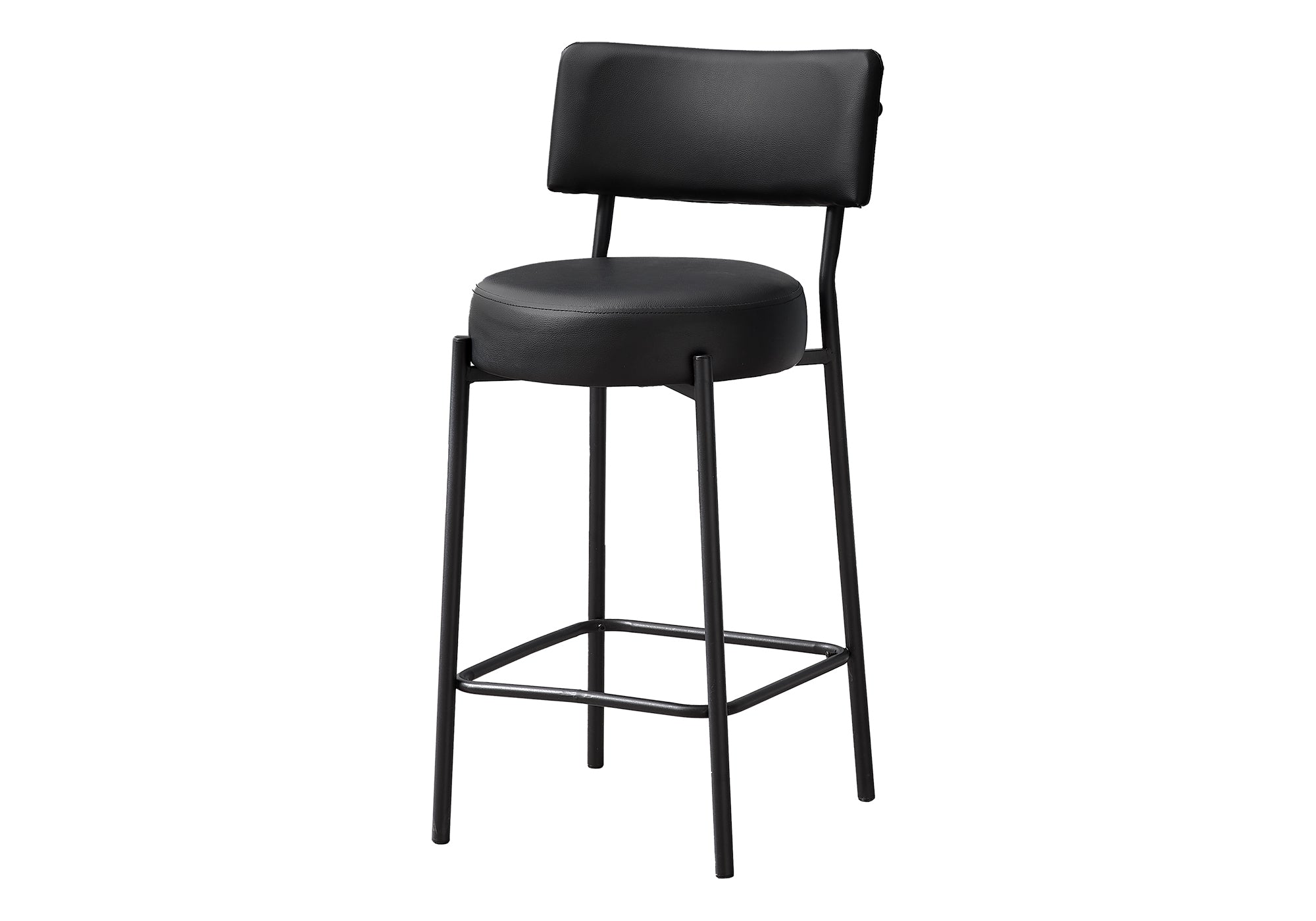 TABOURET DE BAR - 2PCS/ 37"H / PU NOIR / HAUTEUR COMPTOIR – I 2245