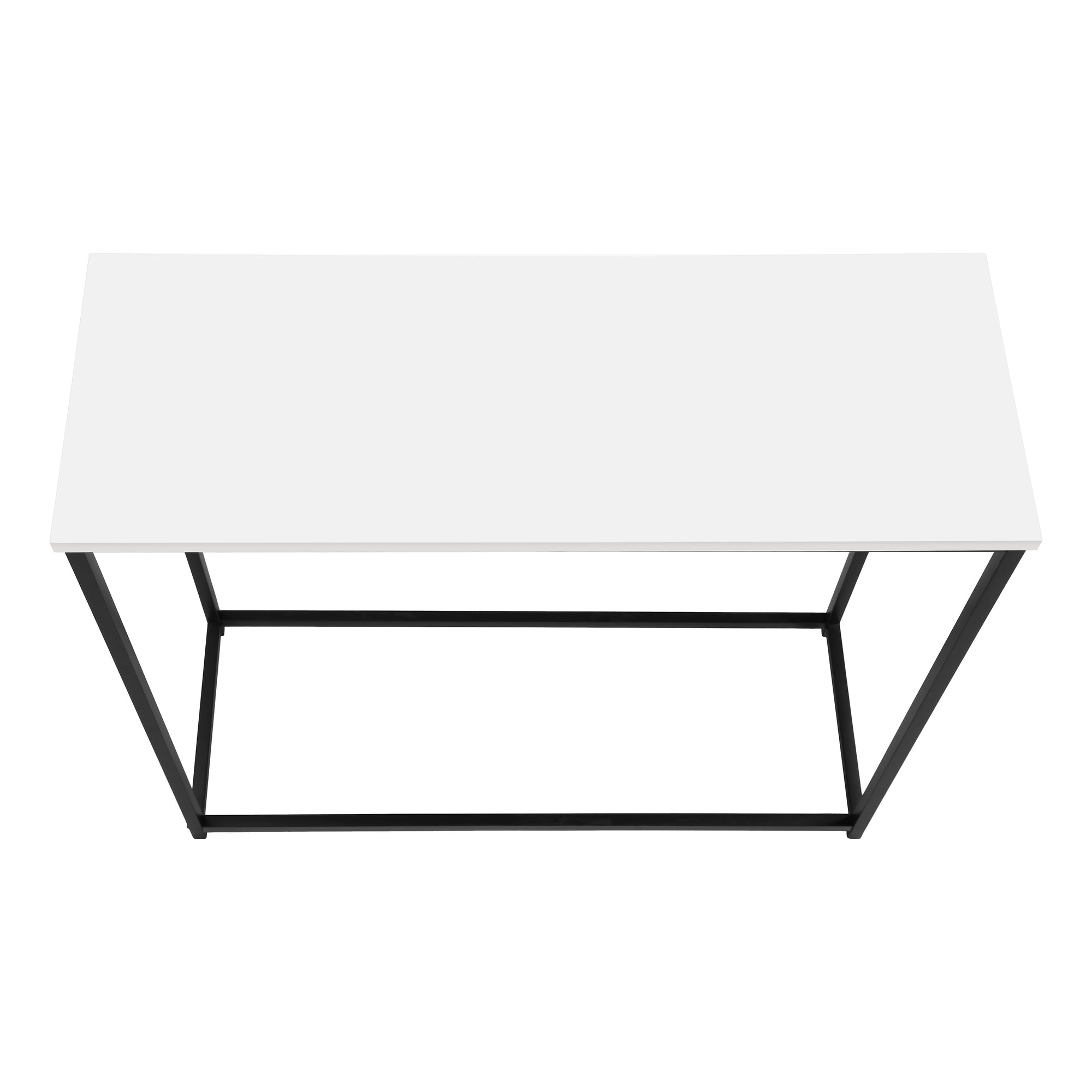 TABLE D'APPOINT - 32"L / CONSOLE BLANC / METAL NOIR – I 2252.