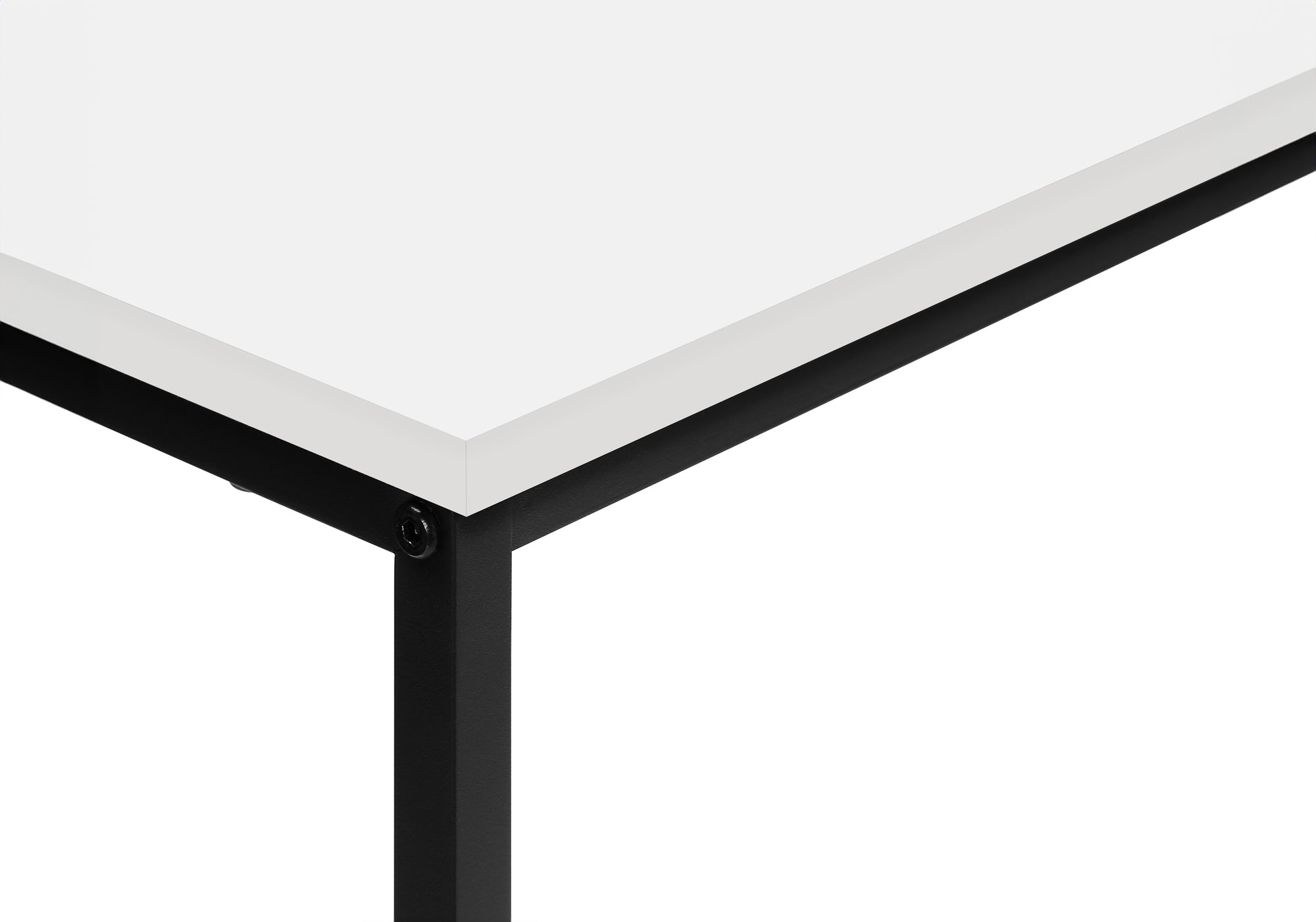 TABLE D'APPOINT - 32"L / CONSOLE BLANC / METAL NOIR – I 2252.