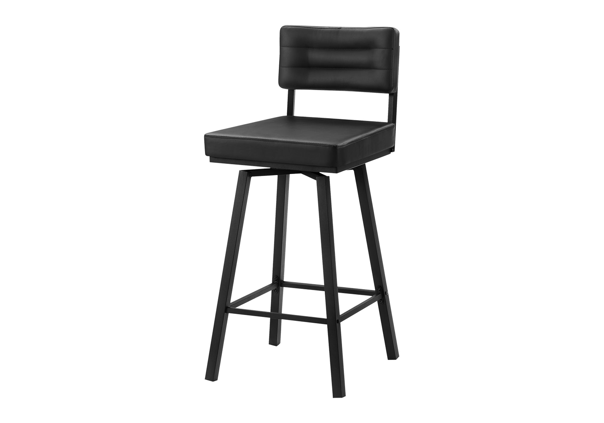TABOURET DE BAR - 2PCS / 40"H BAR / PIVOTANT / PU NOIR – I 2311