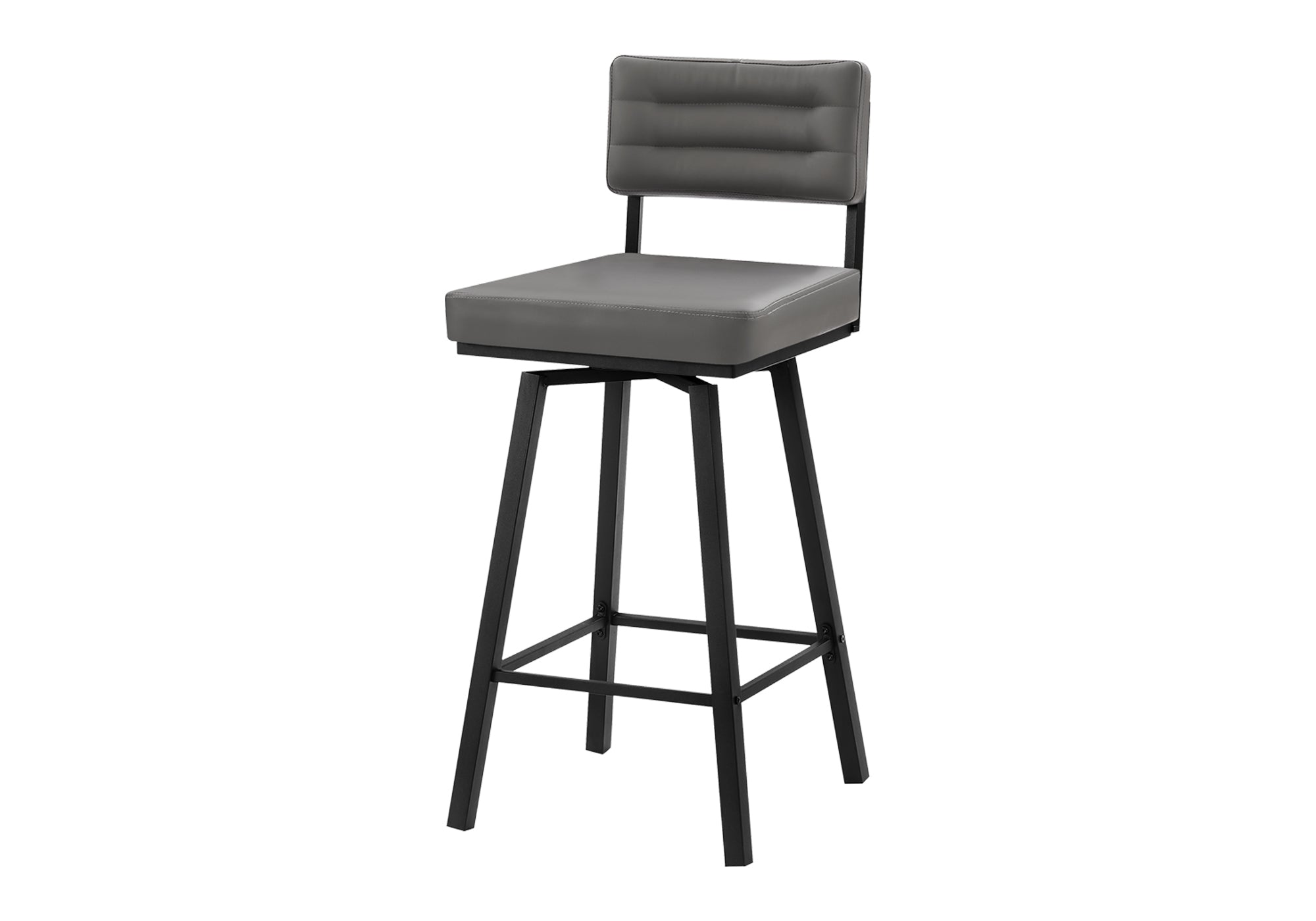 TABOURET DE BAR - 2PCS / 40"H BAR / PIVOTANT / PU GRIS – I 2312