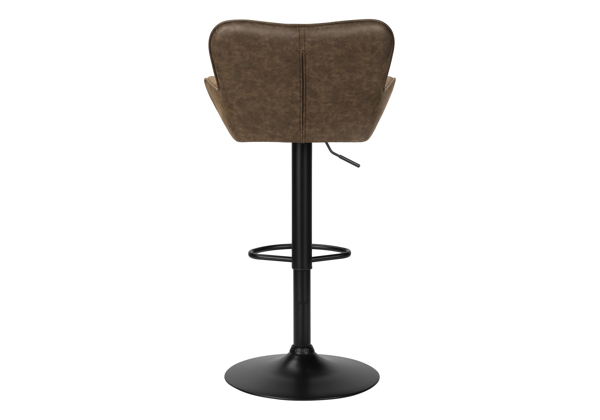 TABOURET DE BAR - 2PCS / PU BRUN / NOIR HAUTEUR REGLABLE – I 2329