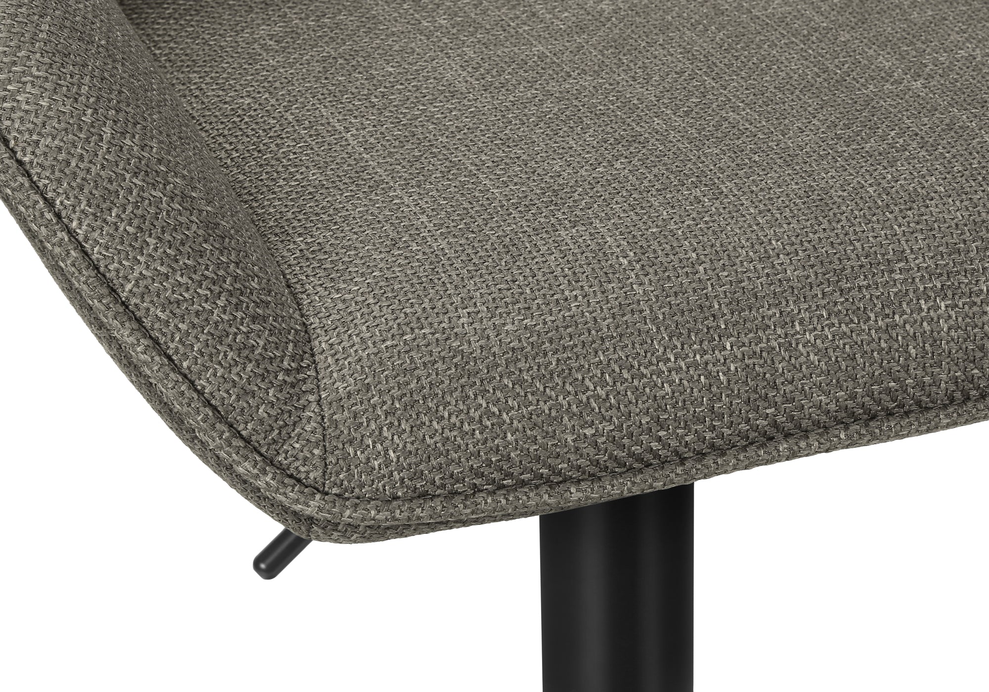 TABOURET DE BAR - 2PCS / TISSU TAUPE / NOIR HAUTEUR REGLABLE – I 2331