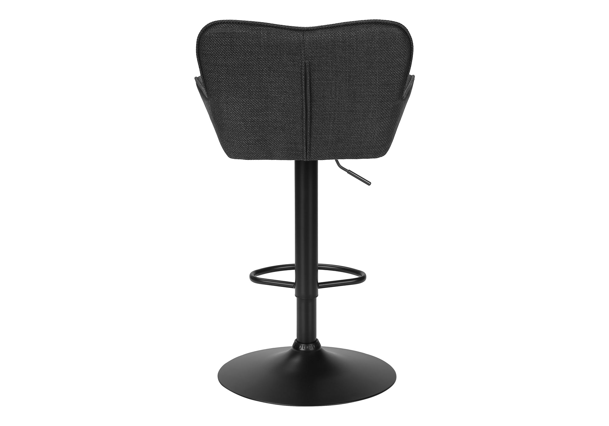 TABOURET DE BAR - 2PCS / TISSU NOIR / NOIR HAUTEUR REGLABLE – I 2334